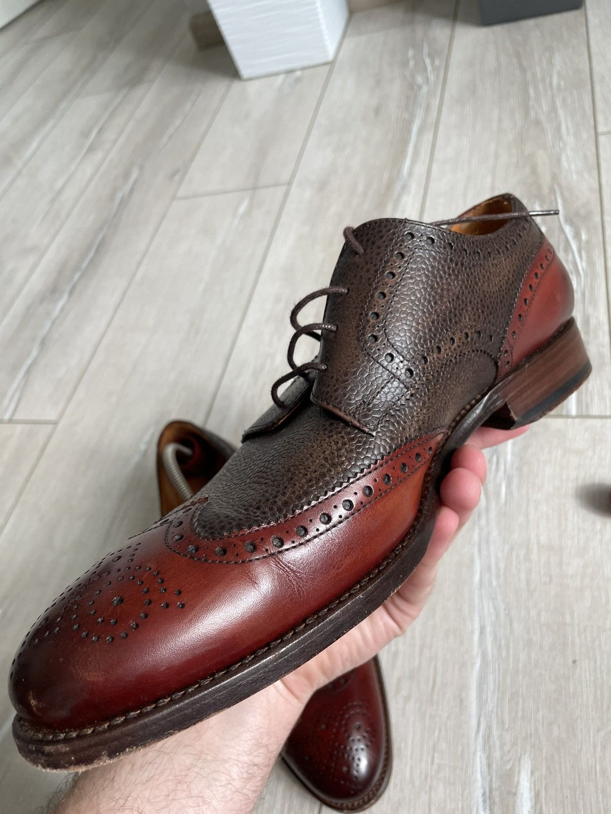Designer × Leather × Vintage CORDWAINER WRIGHT ARCH PRESERVER BROWN LEATHER BROGUE Size US 9.5 / EU 42-43 - 17 Thumbnail