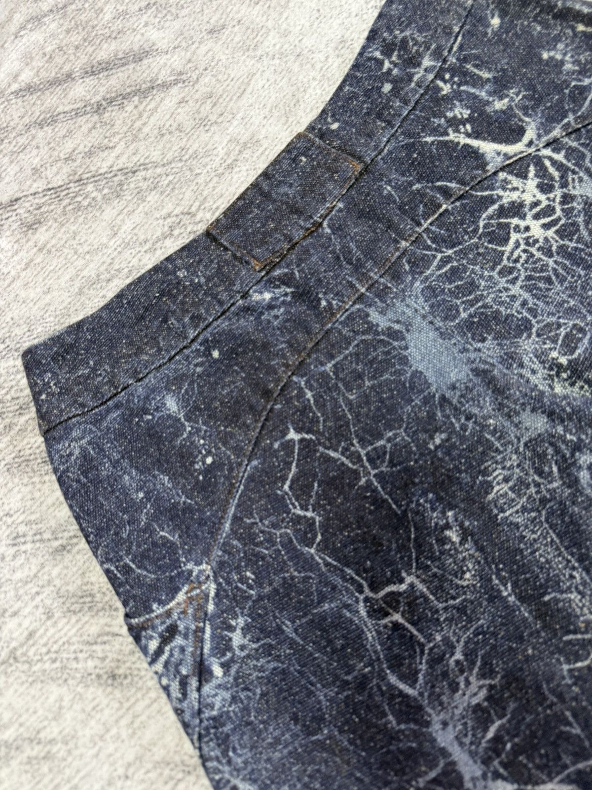 20471120 × Japanese Brand × Mizra Jeans Kyoto Alfons. Japan Crackle Lighting Wash Baggy Wide Jeans Size US 30 / EU 46 - 21 Thumbnail
