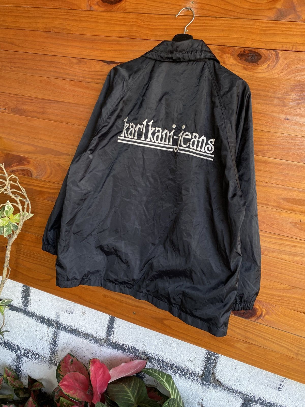 Karl Kani Karl Kani Jeans Black Coach Jacket Hip Hop Streetwear Size US L / EU 52-54 / 3 - 9 Thumbnail