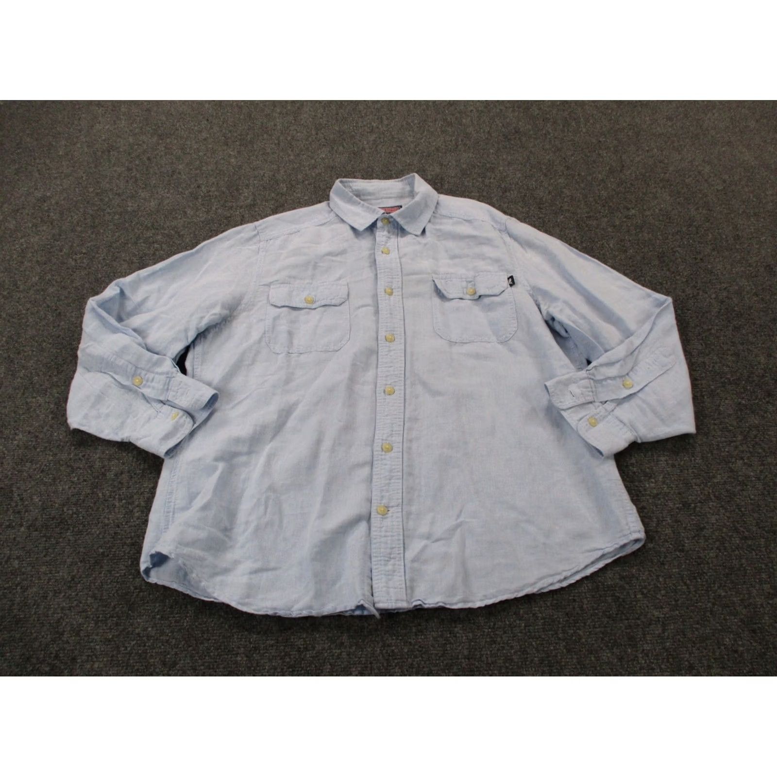 Vineyard Vines Vineyard Vines Shirt Mens L Blue Linen Blend Lightweight Beach Work Casual Size US L / EU 52-54 / 3 - 2 Thumbnail