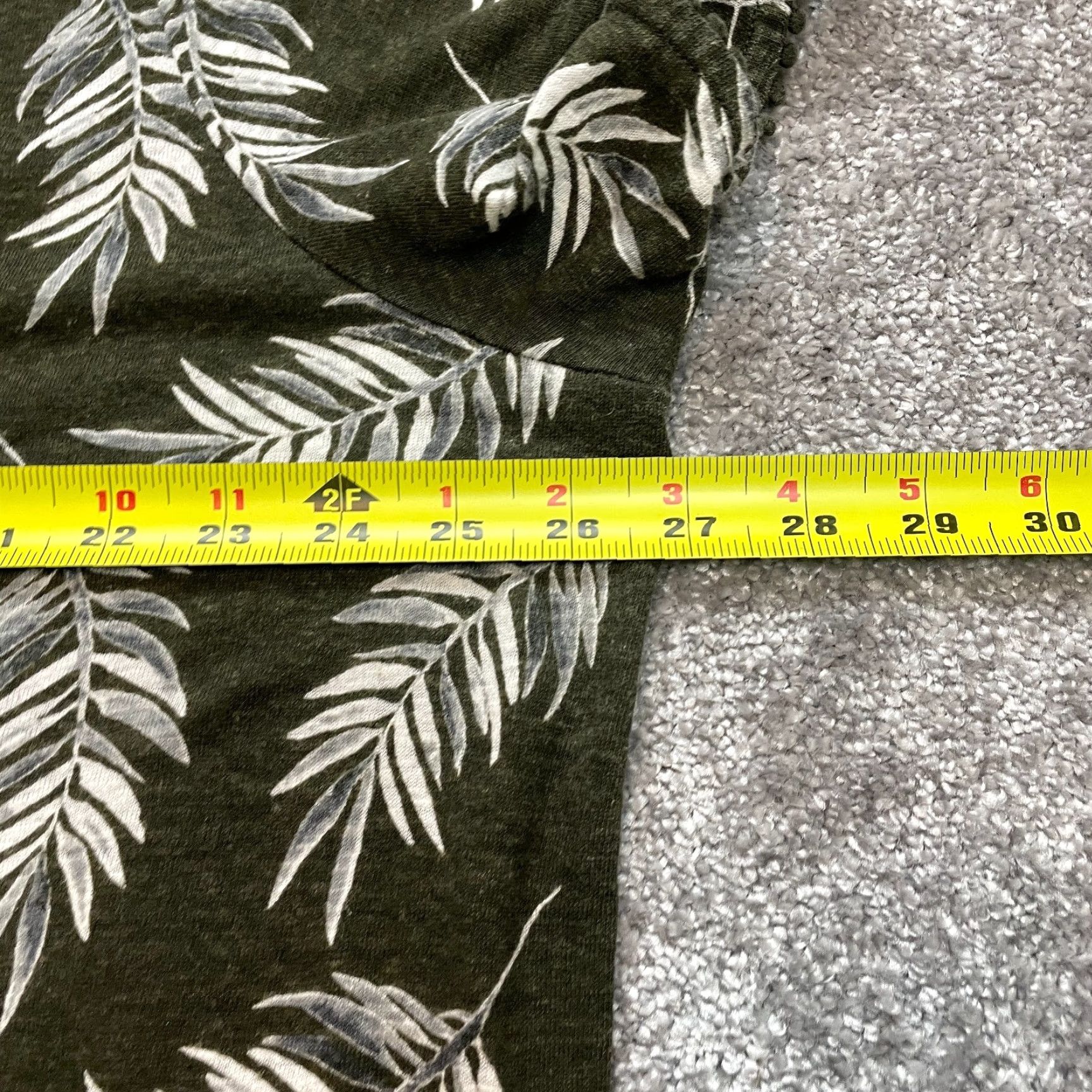 Croft & Barrow VINTAGE: No Croft & Barrow Blouse Shirt Womens 2X Green Linen Tropical V Neck Short Sleeeve Size XXL / US 16-18 / IT 52-54 - 6 Thumbnail