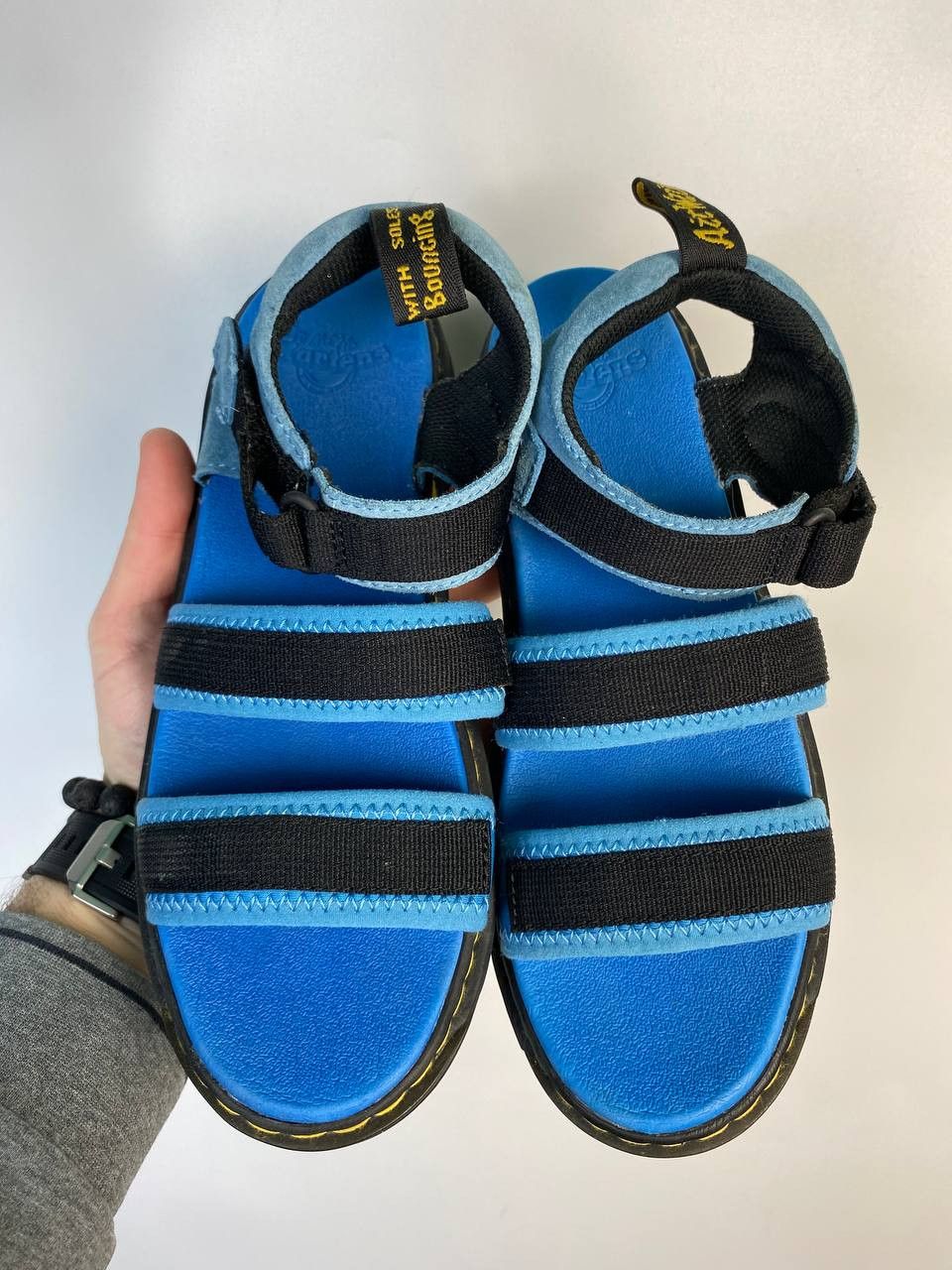 Dr. Martens × Vintage Dr Martens Sandals Blue Black Hook Loop Size us 6.5 Size US 6.5 / IT 36.5 - 1 Thumbnail