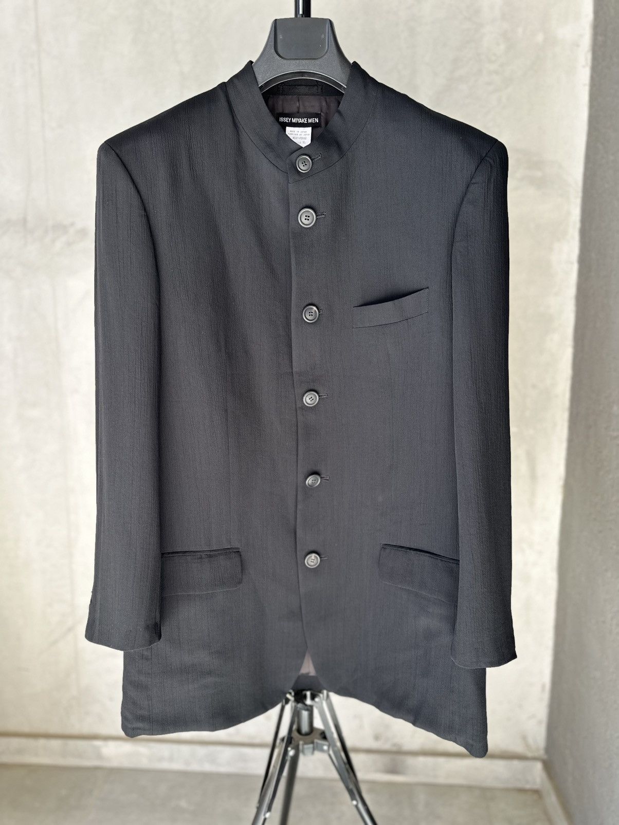 Issey Miyake ISSEY MIYAKE MEN Mao Collar Jacket Blazer Outerwear Size US XL / EU 56 / 4 - 1 Thumbnail