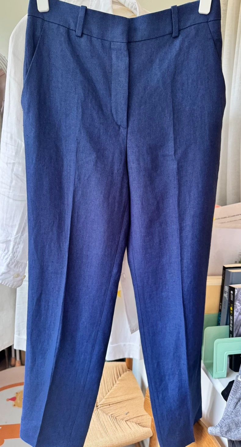 Loro Piana LORO PIANA NEO DERK linen trousers, blue, 2 Size 26" / US 2 / IT 38 - 3 Thumbnail