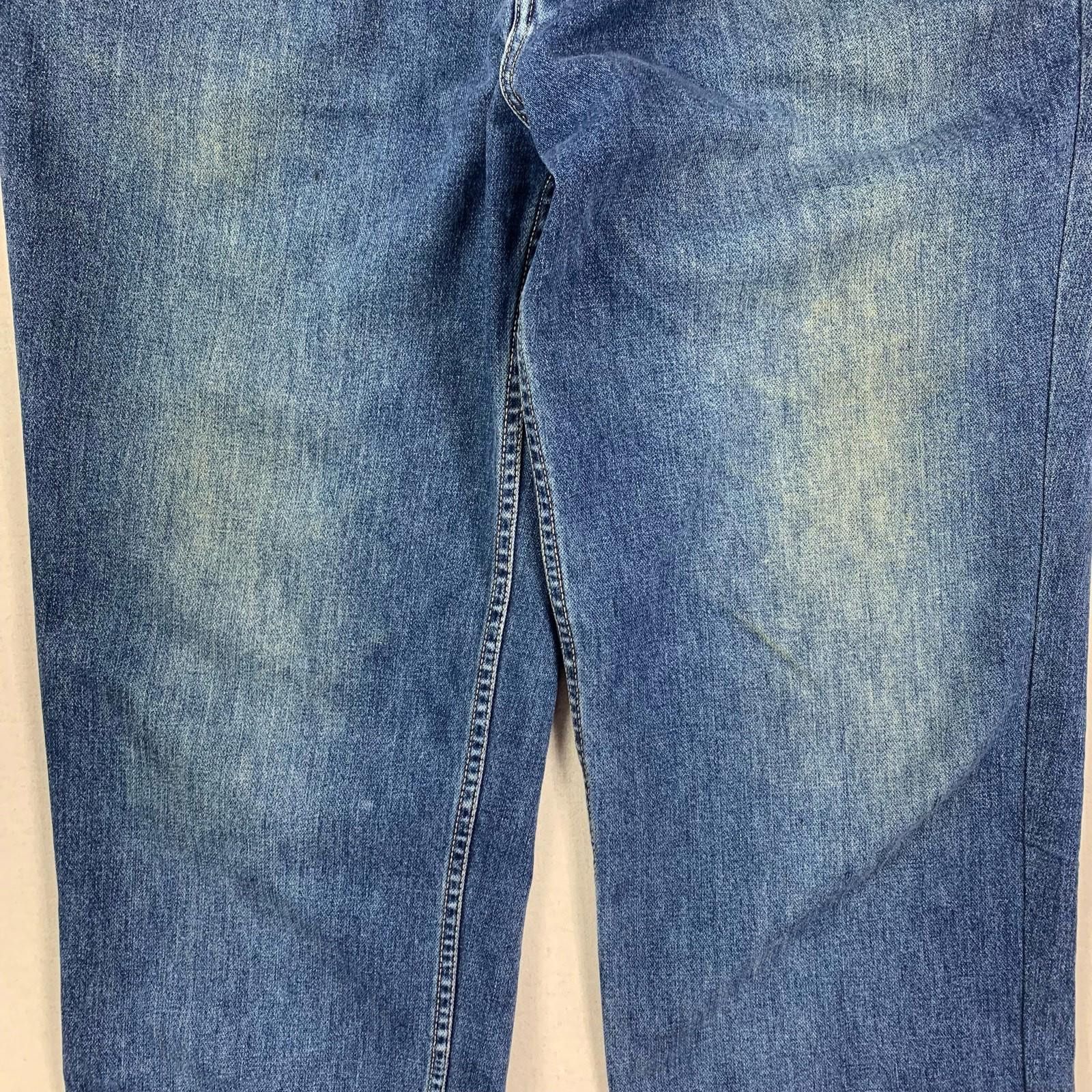 Other Vintage Blue Hash Baggy Jeans - 38 - 90s Size US 38 / EU 54 - 7 Thumbnail