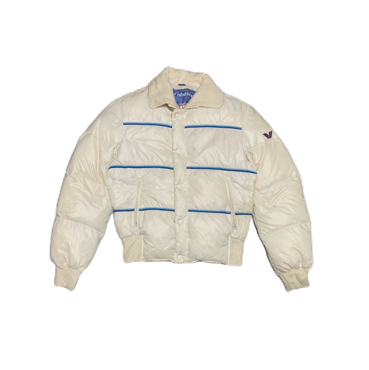 image of Vintage 80's Phenix Skiwear Puffer Jacket in White, Men's (Size Medium)