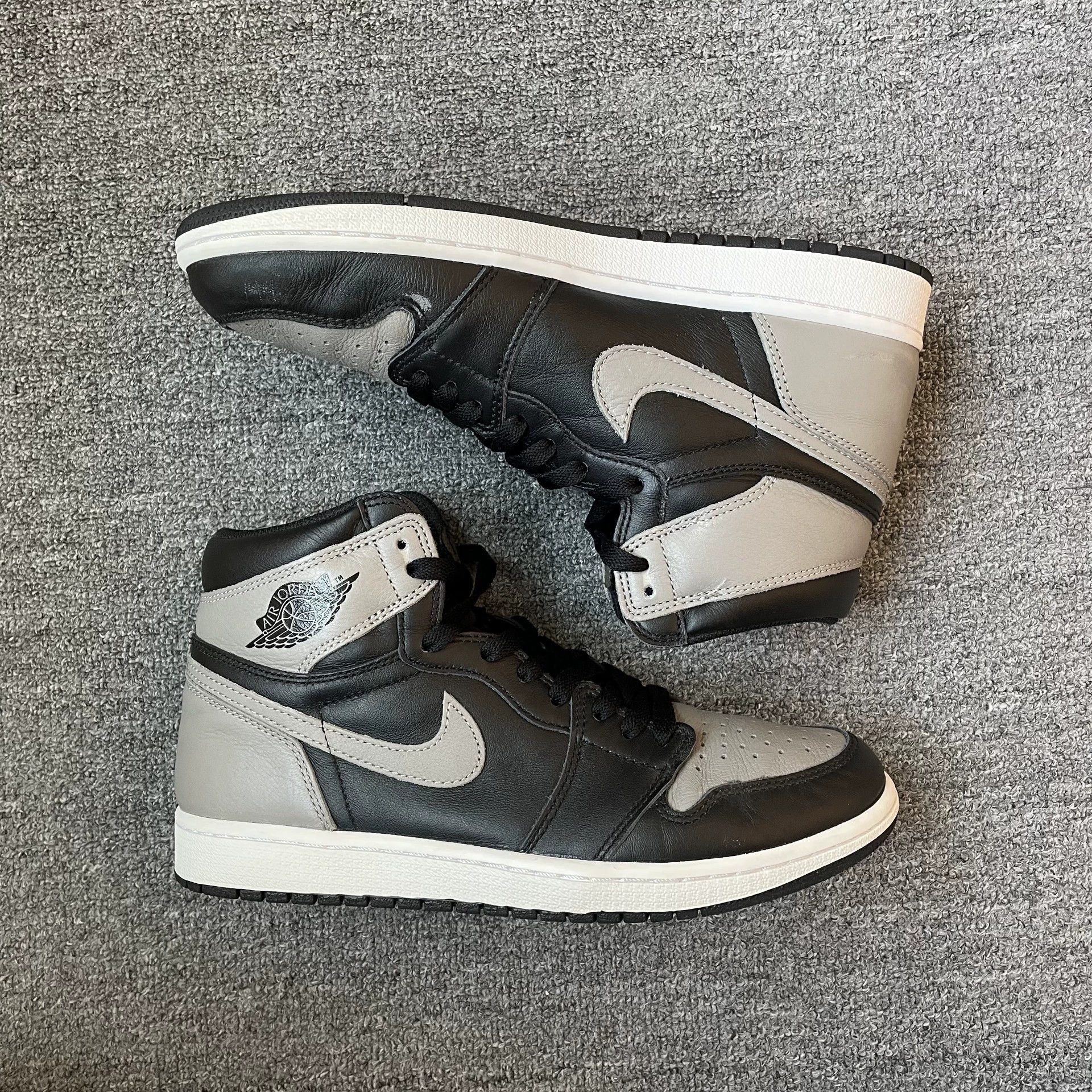 Nike Air Jordan 1 High Shadow Black/Gray 99 New No Box 42.5 Size US 9.5 / EU 42-43 - 6 Thumbnail