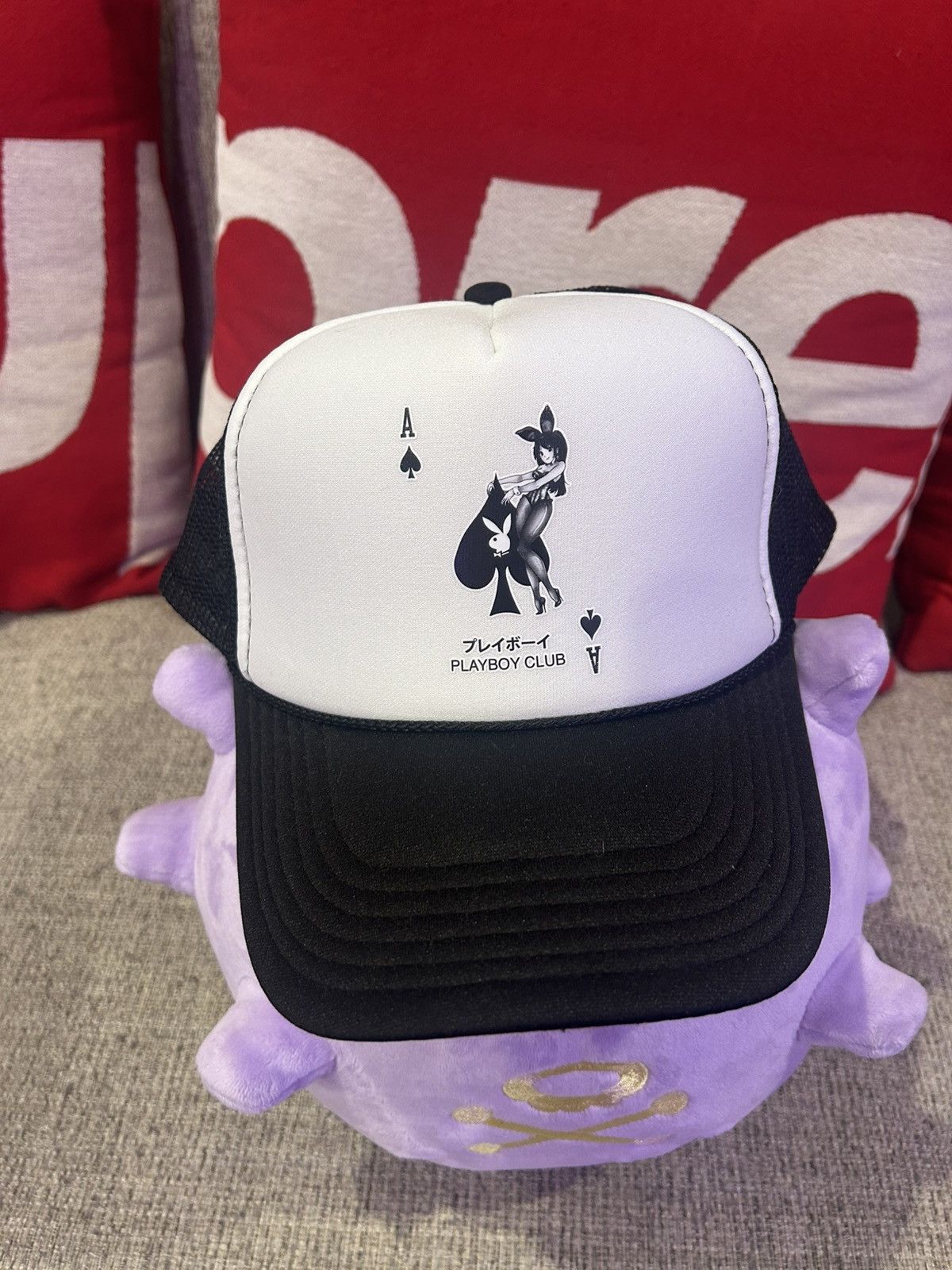 Playboy Playboy Club Anime Cards Trucker Hat Size ONE SIZE - 1 Thumbnail