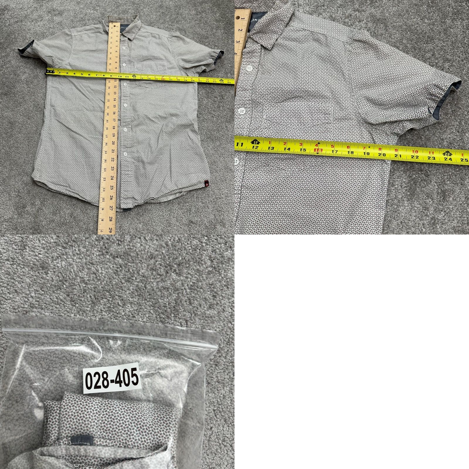 Airwalk AIRWALK Button-Up Shirt Mens Small White Triangle Short Sleeve Casual Knit Cotton Regular Fit Size US S / EU 44-46 / 1 - 8 Thumbnail