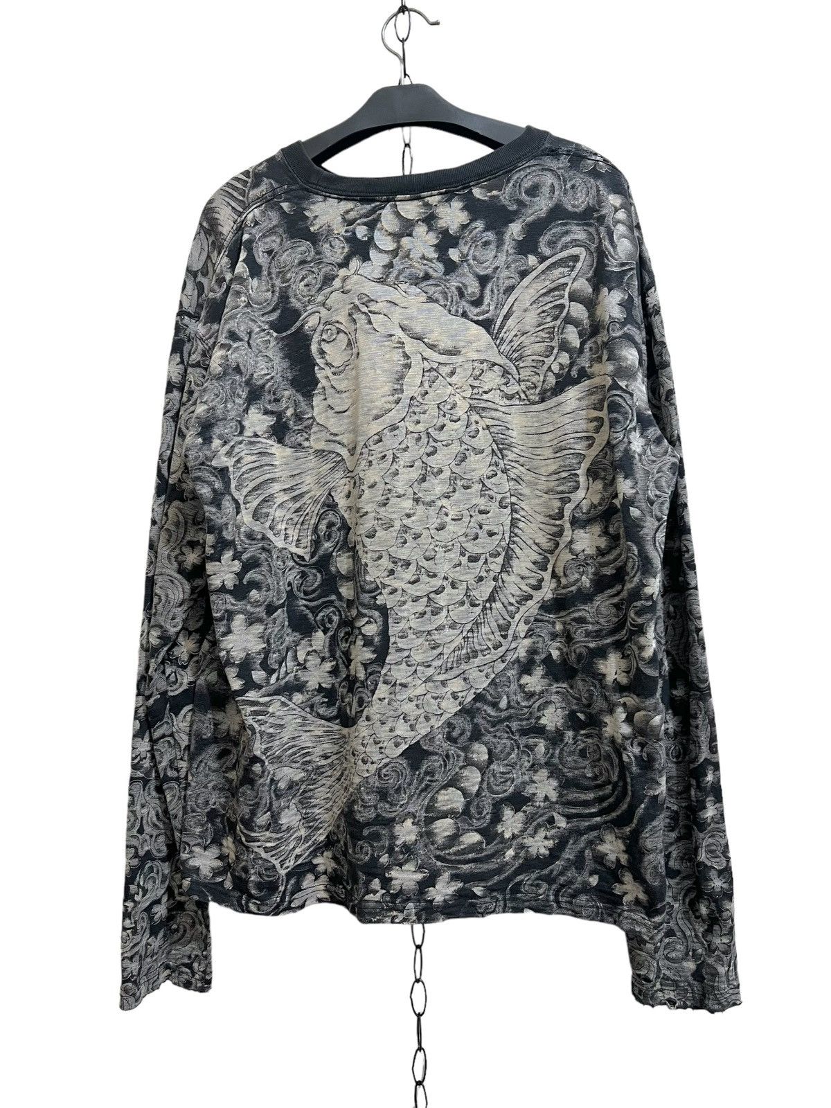 Vintage satori art sukajan koi long slevee tee