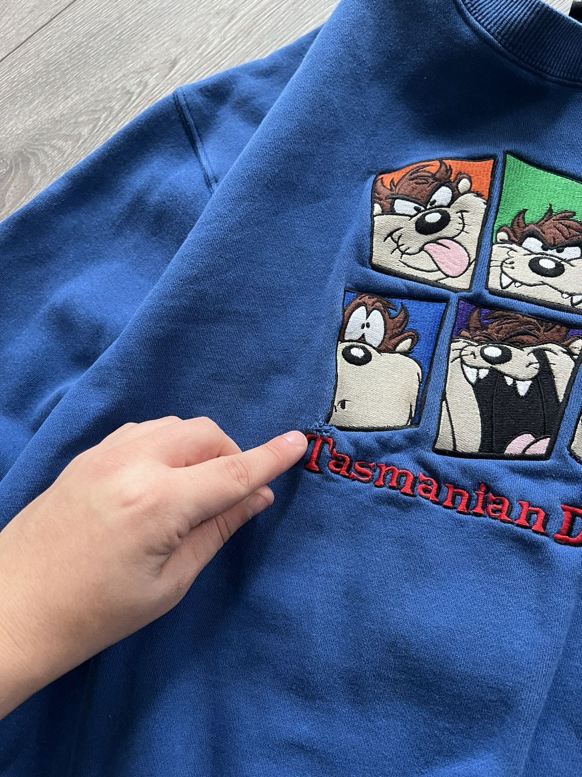 Band Tees × Warner Bros 1996 Vintage 💥 Looney Tunes Tasmanian Devil Sweatshirt Movie Size US M / EU 48-50 / 2 - 7 Thumbnail