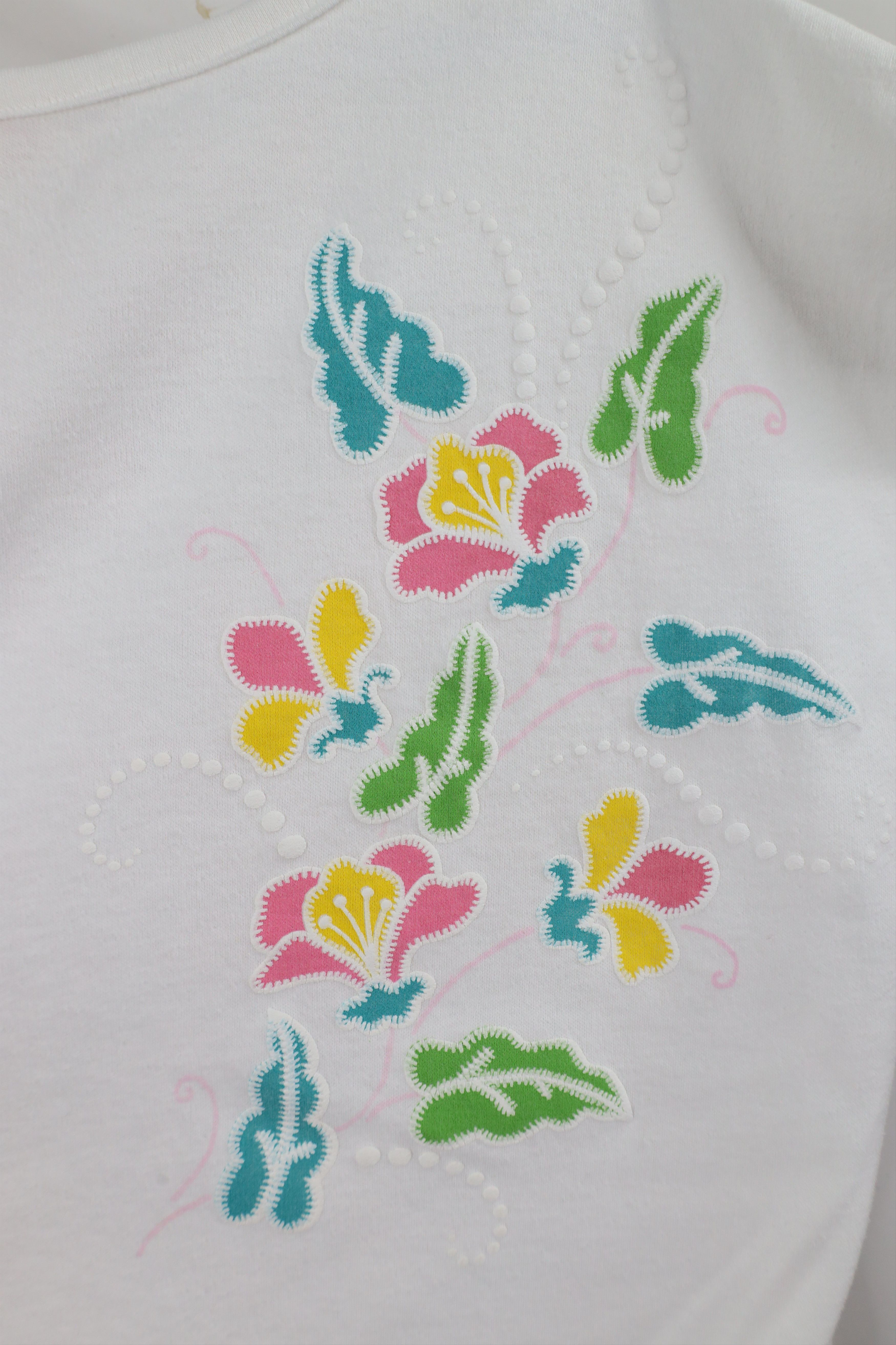 Vintage Vintage 80s 90s Streetwear Dolman Sleeve T-Shirt White USA Size L / US 10 / IT 46 - 4 Thumbnail