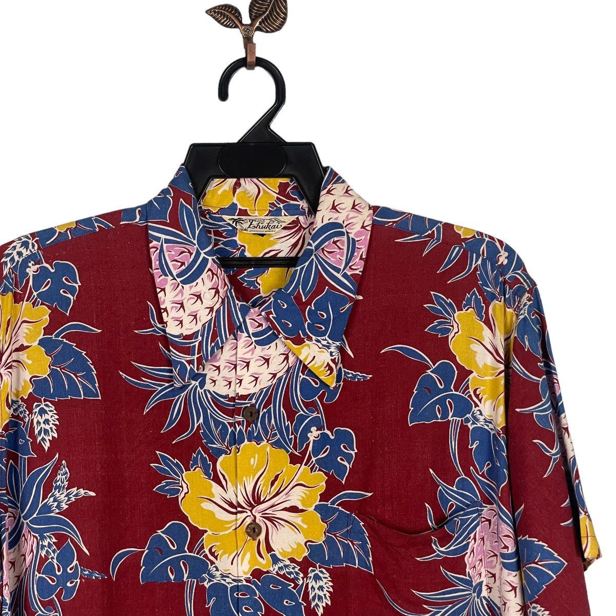 Vintage VTG Ehukai Hawaii Hibiscus Pineapple Shirt Size US L / EU 52-54 / 3 - 3 Thumbnail