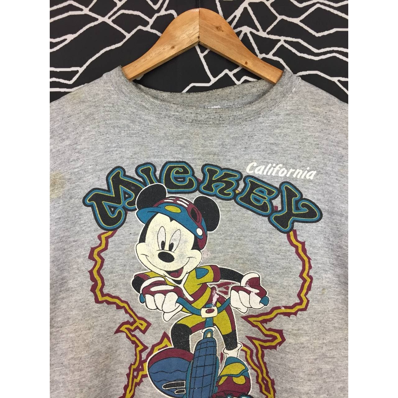 Cartoon Network × Mickey Mouse × Vintage Vtg 90s Distressed Mickey Mouse Mountain Bike Sweatshirt Size US L / EU 52-54 / 3 - 2 Thumbnail