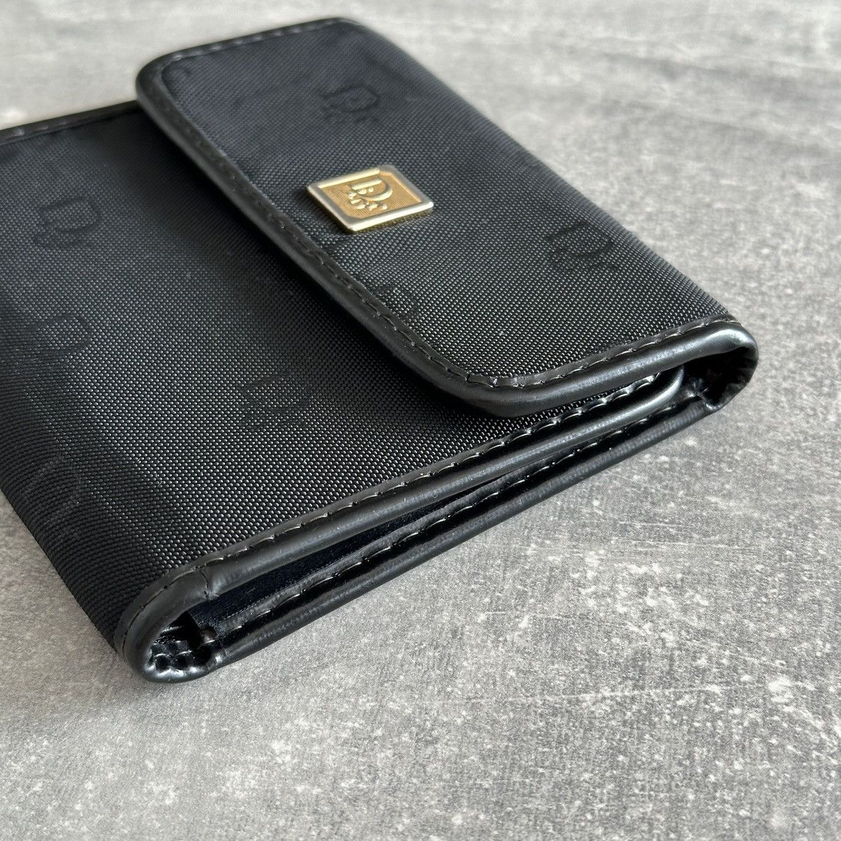 Christian Dior Monsieur Dior Wallet Black Canvas Leather Vintage from 1980’ Size ONE SIZE - 8 Thumbnail