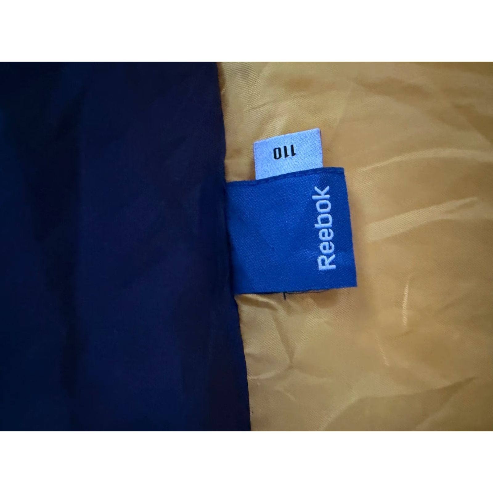 Reebok Reebok Hooded Goose Down Puffer Jacket – Yellow / Navy – Unisex – Size 110 (110 Unisex) – XL / L Fit – Hooded Down Jacket Size US L / EU 52-54 / 3 - 5 Thumbnail