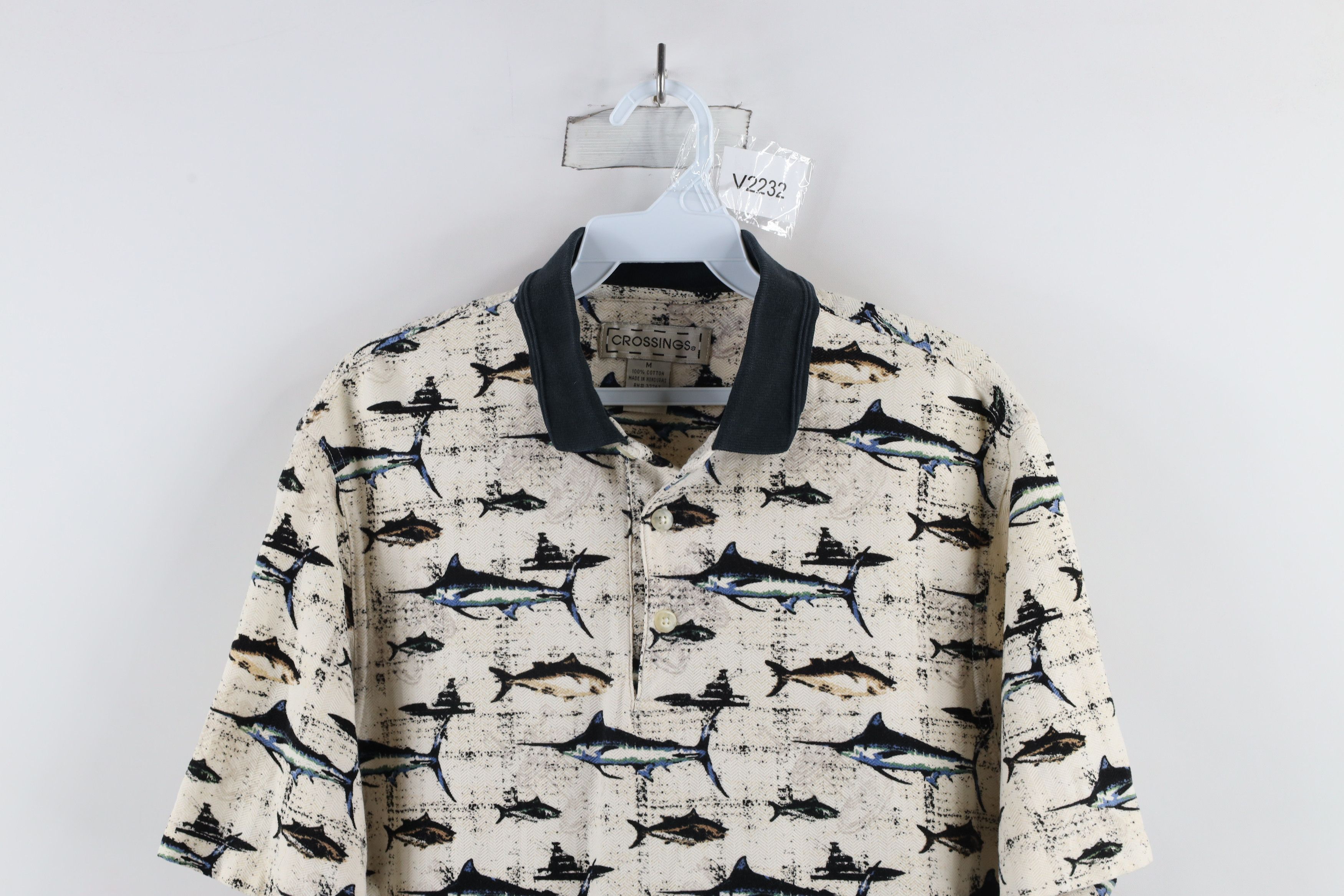 Vintage Vintage 90s Streetwear Over Print Collared Golf Polo Shirt Size US M / EU 48-50 / 2 - 2 Thumbnail