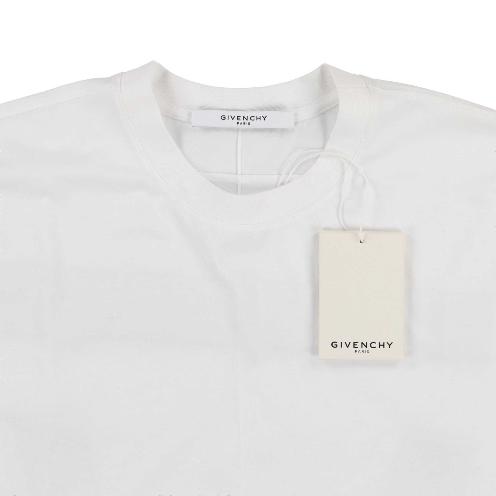 Givenchy White Banded Applique Oversized T-Shirt Size US M / EU 48-50 / 2 - 3 Thumbnail