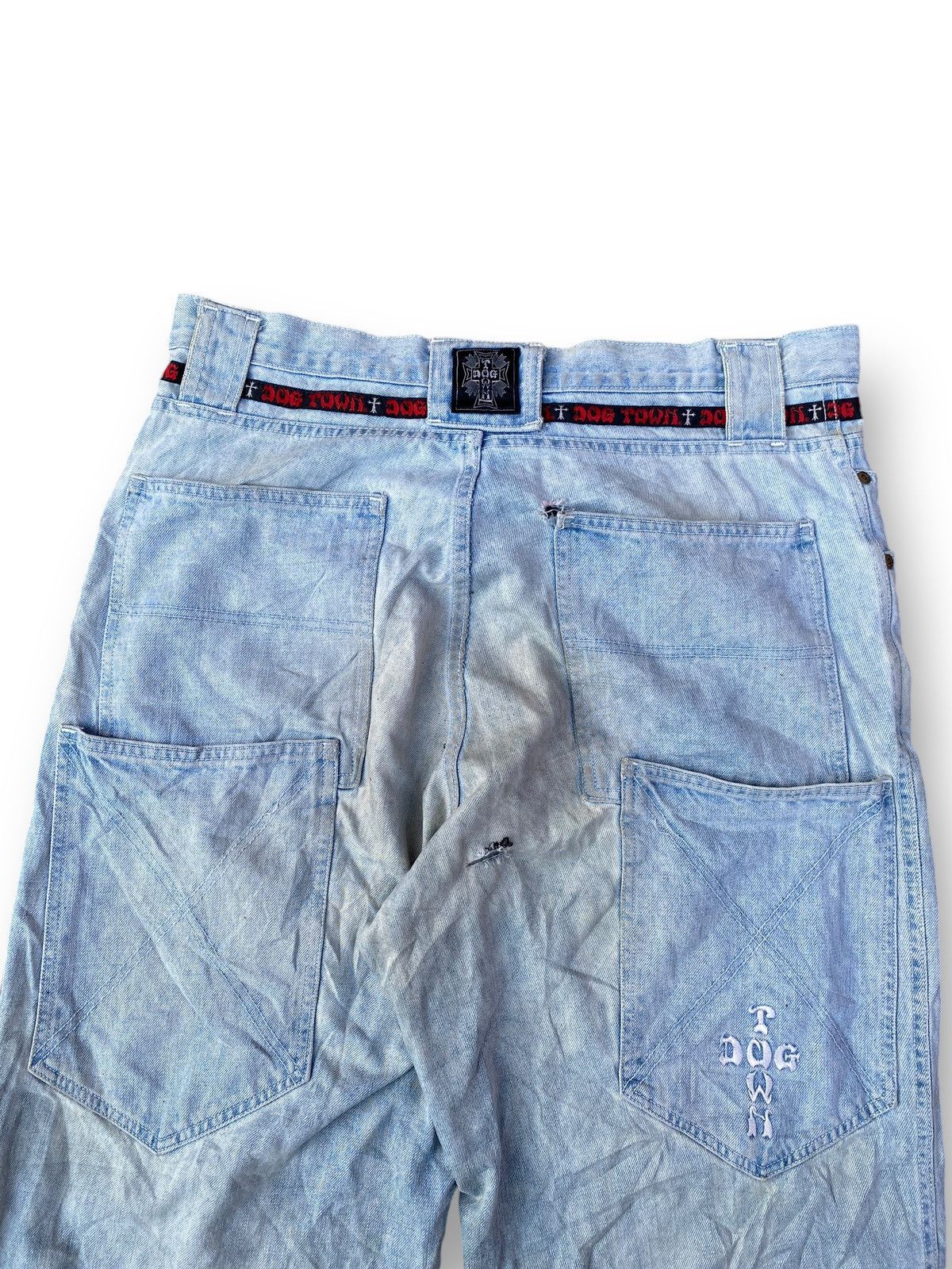 Dogtown × JNCO × Japanese Brand Vintage Dogtown Distressed Baggy Large Pocket Jeans. #D8 Size US 38 / EU 54 - 5 Thumbnail