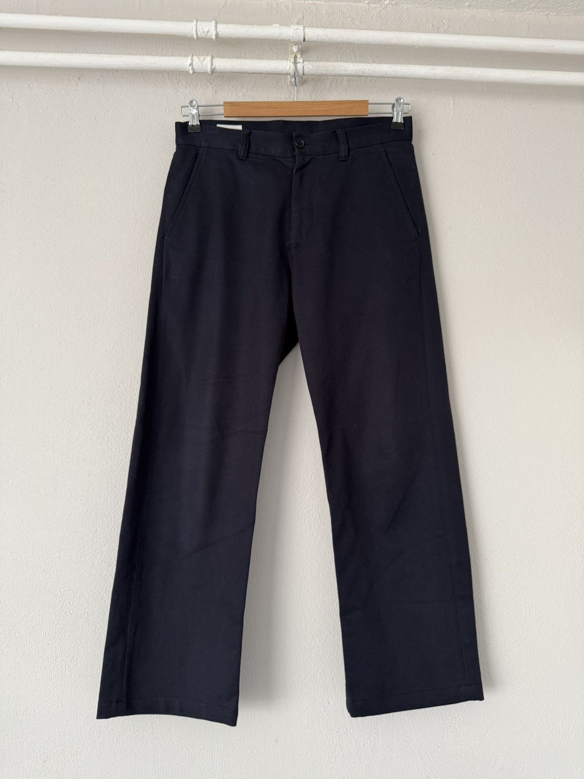 Dries Van Noten Navy Cotton Trousers Size US 30 / EU 46 - 1 Thumbnail