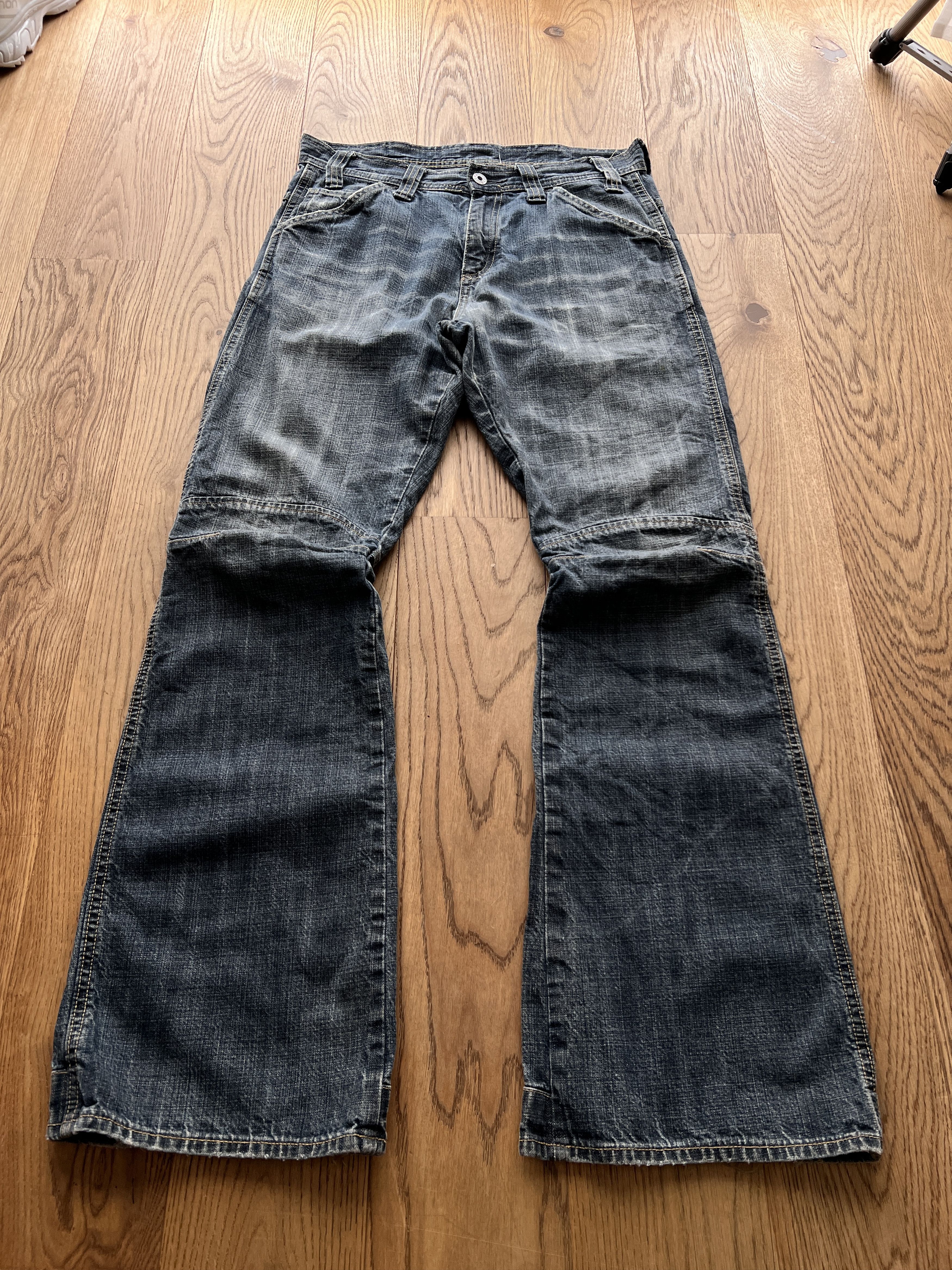 G-Star 90s G-Star RAW Comwood double knee flared boot cut denim y2k Size US 31 - 10 Thumbnail