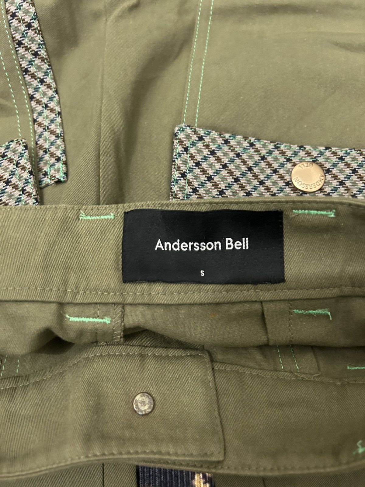 Andersson Bell Anderson Bell Plaid Pocket Pants Size US 27 - 14 Thumbnail