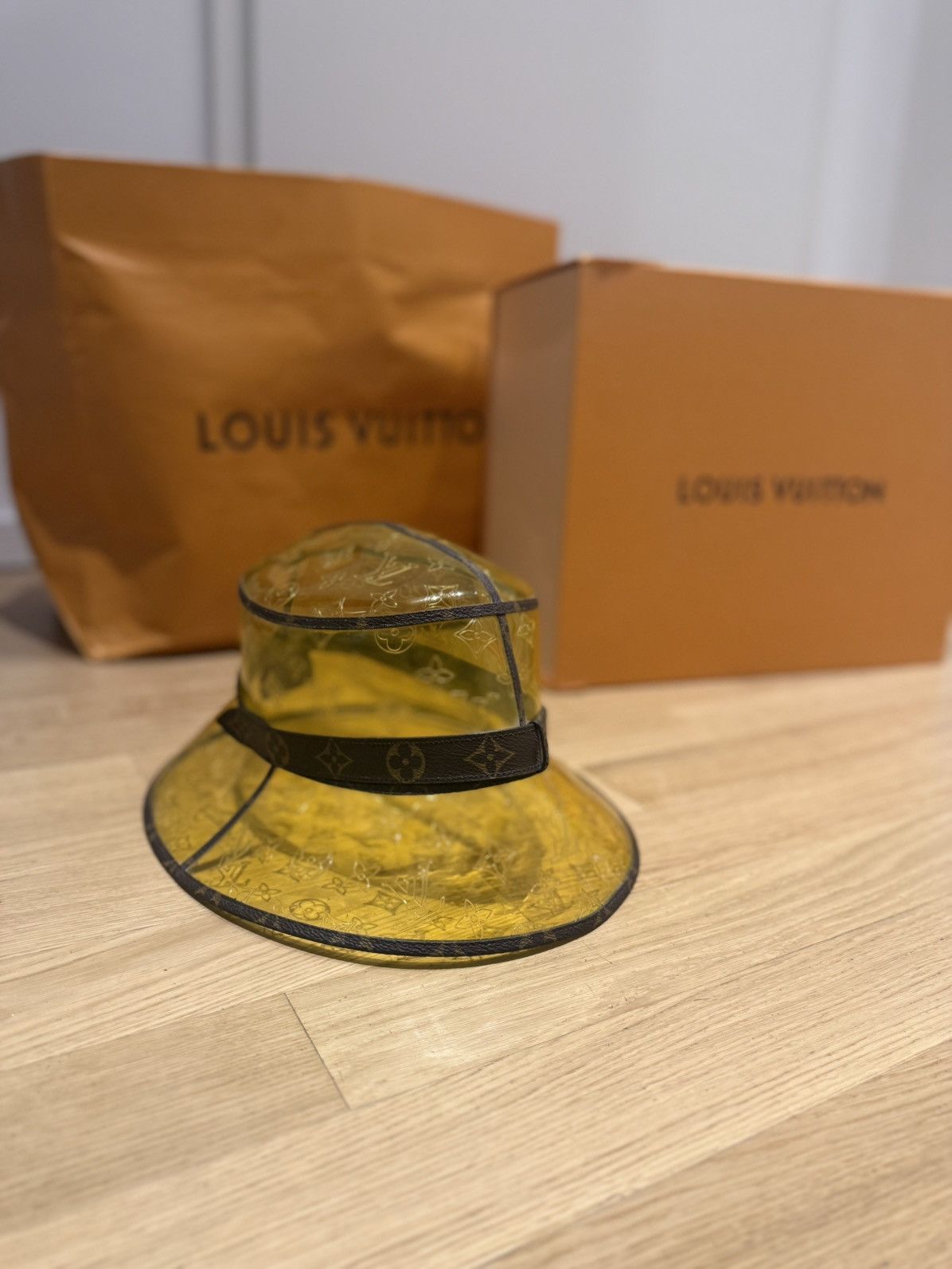Louis Vuitton Louis Vuitton Bucket Hat Yellow Monogram (Rare Runway Piece) Size ONE SIZE - 4 Thumbnail