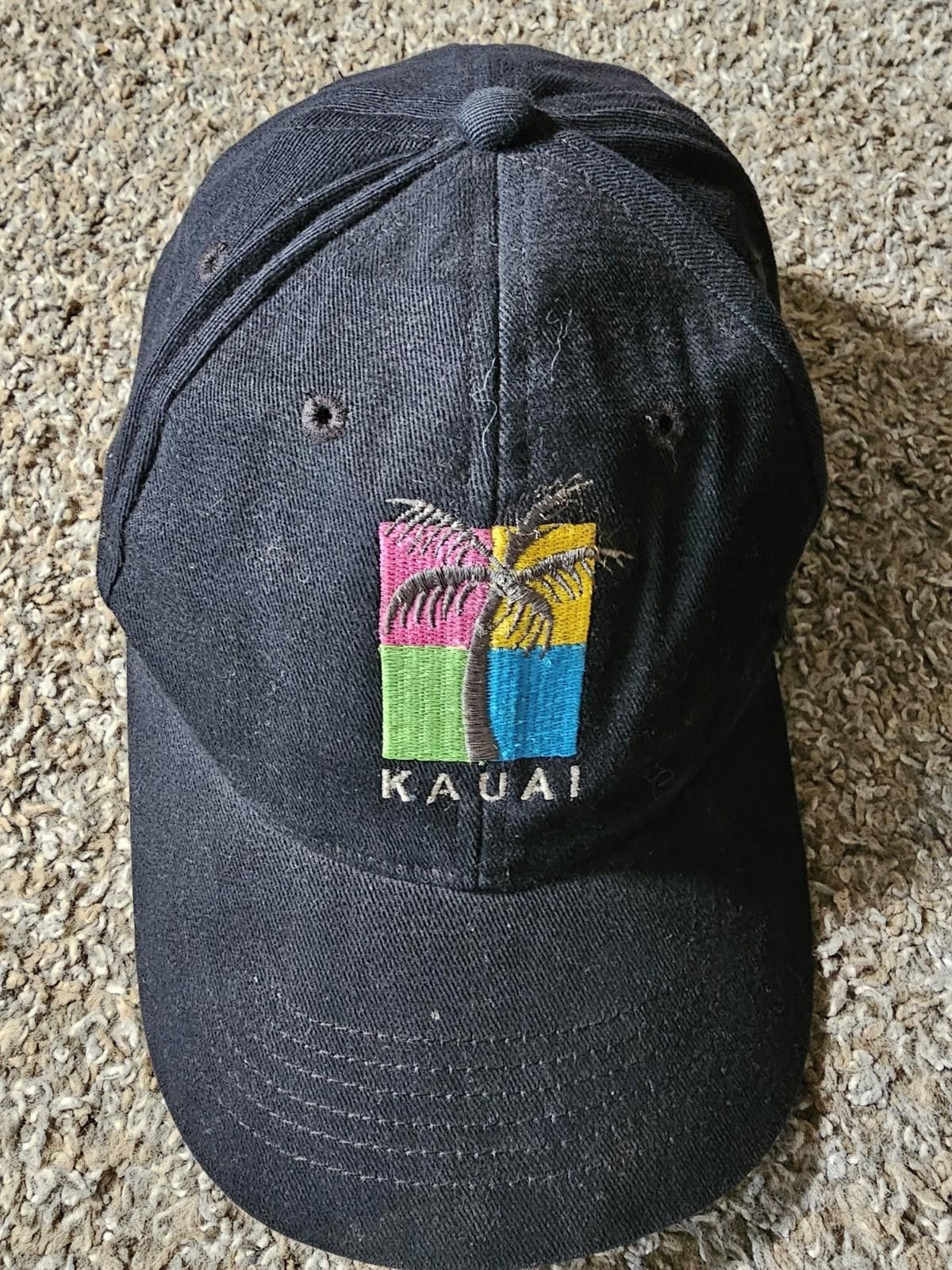 Other Kauai Palm Tree Color Block Baseball Hat Cap Black Snapback Size ONE SIZE - 2 Thumbnail