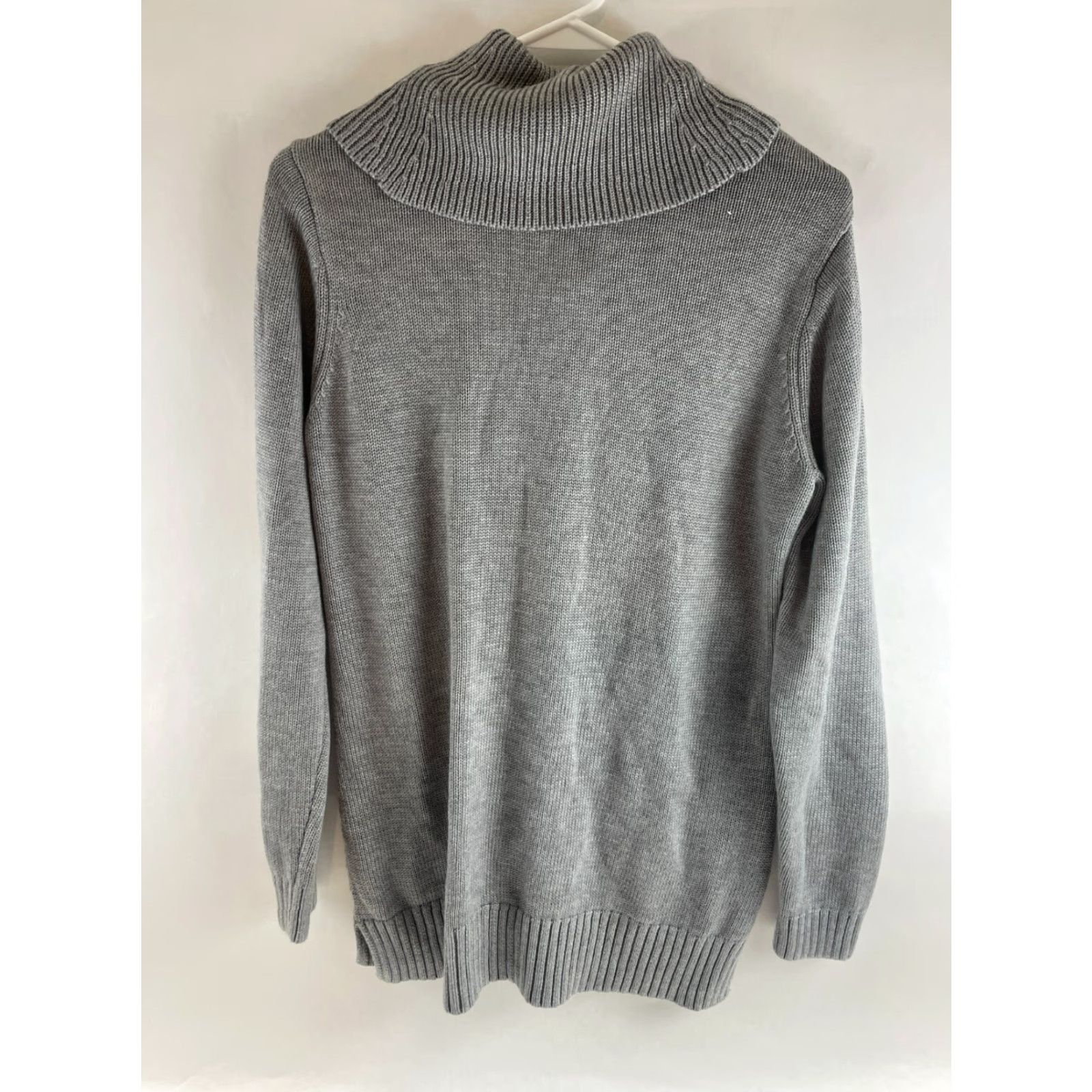 Calvin Klein Calvin Klein Sweater Women's Large Gray Pullover Cowl neck Knit, Regular, Size L, Acrylic, Solid, Knit, Pullover, Women, 0-0, Free Return Size L / US 10 / IT 46 - 2 Thumbnail