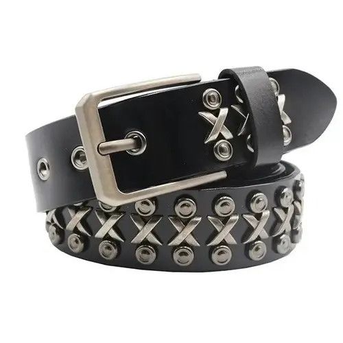 Japanese Brand × Leather Metal Rivet Cowboy Belt Genuine Leather Cowskin Size ONE SIZE - 3 Thumbnail