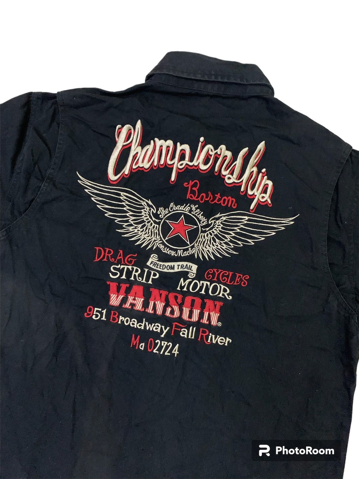 Vanson Leathers 💥Vintage Vanson Leather Sun Faded Shirt Size US L / EU 52-54 / 3 - 5 Thumbnail