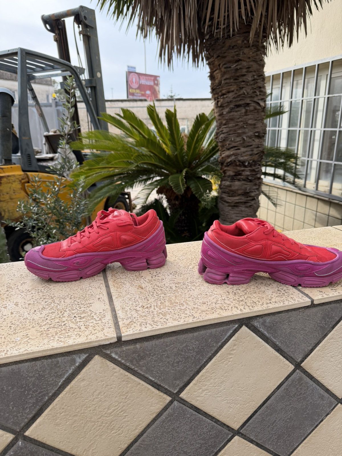 Adidas × Raf Simons Raf Simons x Adidas Ozweego Glory Collegiate Red Shoes Size US 8.5 / EU 41-42 - 4 Thumbnail