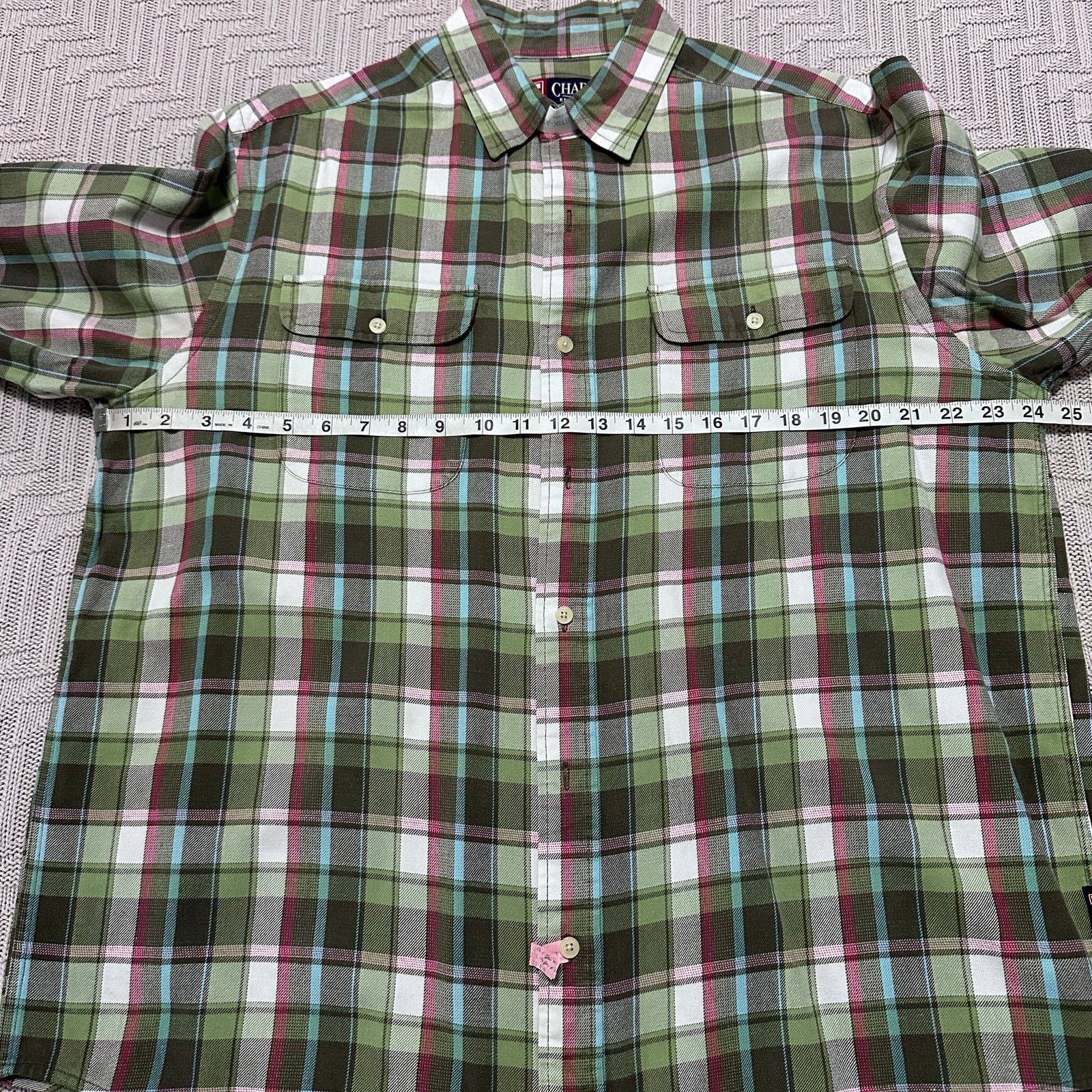 Chaps Chaps green plaid flannel button down Size US L / EU 52-54 / 3 - 6 Thumbnail
