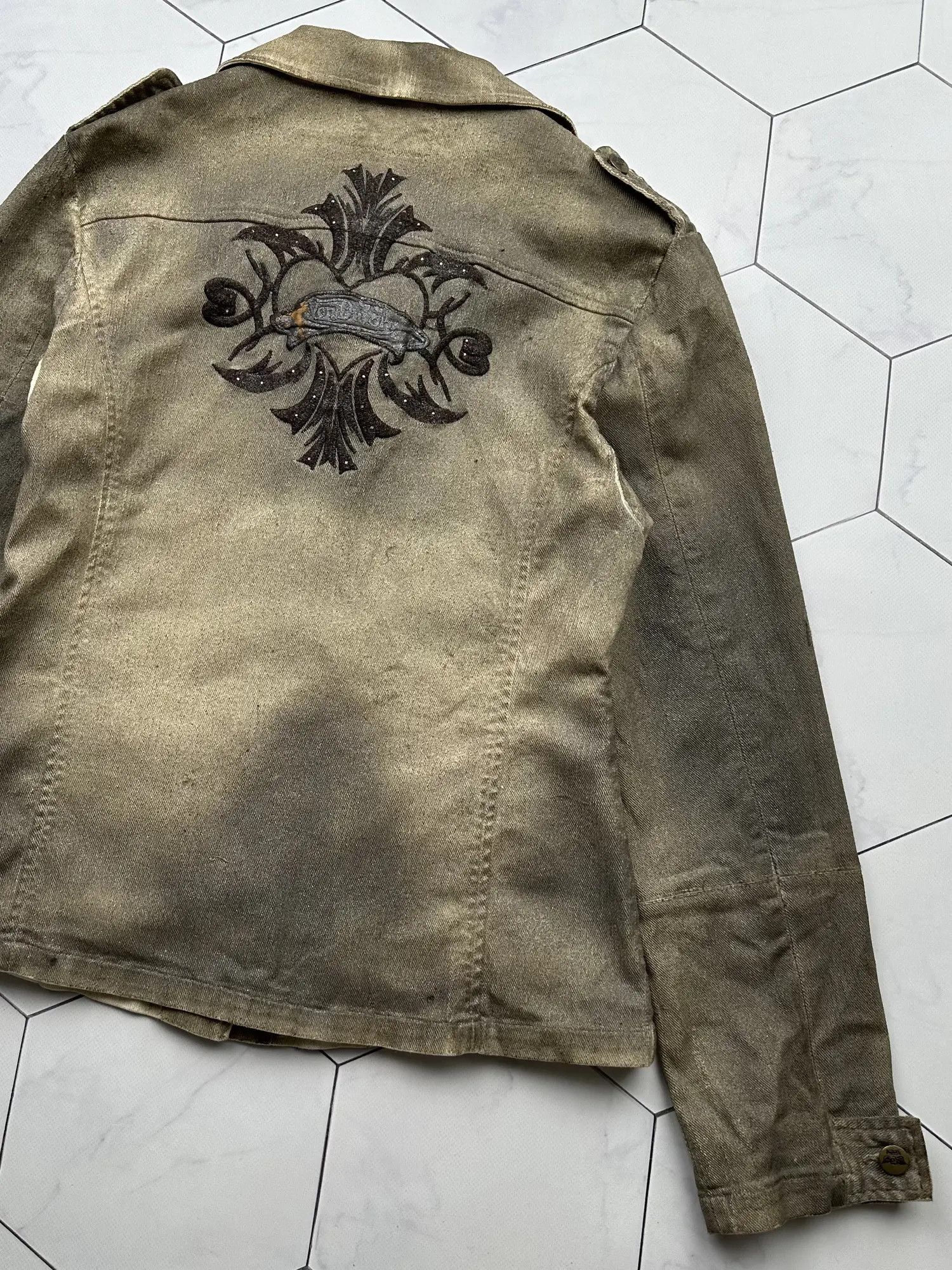Von Dutch Von Dutch Faded Waxed Vintage Jacket (B38) Size M / US 6-8 / IT 42-44 - 10 Thumbnail
