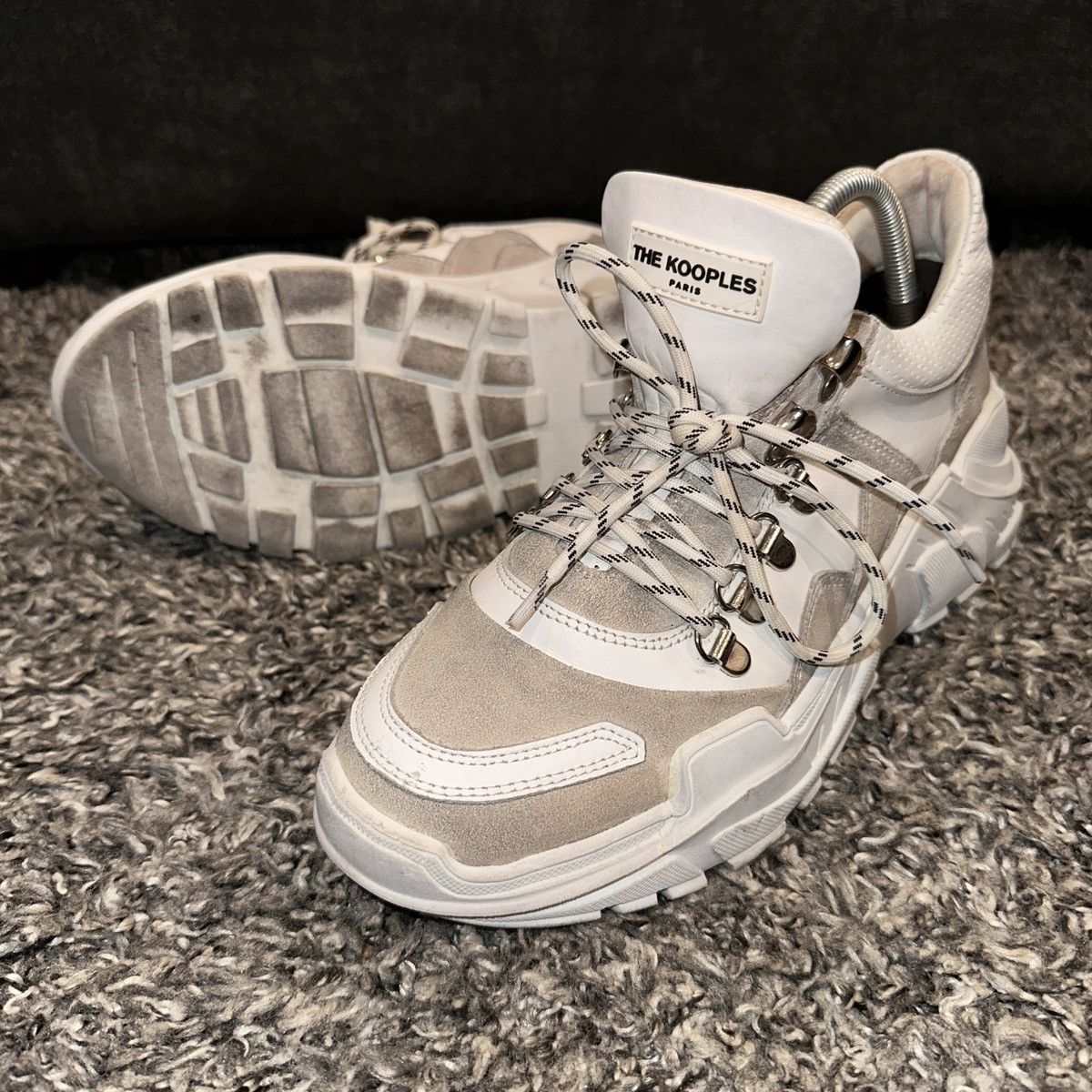The Kooples The Kooples White Leather Chunky Sole Sneakers size 40 EU Size US 9 / IT 39 - 5 Thumbnail