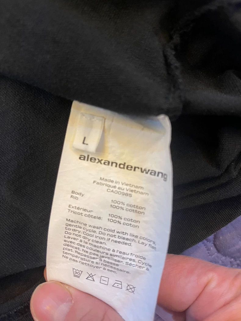 Alexander Wang Alexander Wang Logo Print Long Sleeve Sweatshirt- Size L / US 10 / IT 46 - 2 Thumbnail