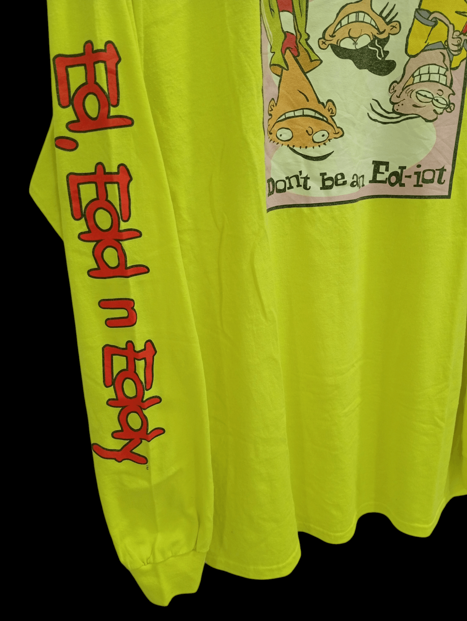 Cartoon Network × Vintage 🔥🔥Ed,Edd N Eddy Don't Be An Ed-iot LS T-Shirt Size US L / EU 52-54 / 3 - 5 Thumbnail