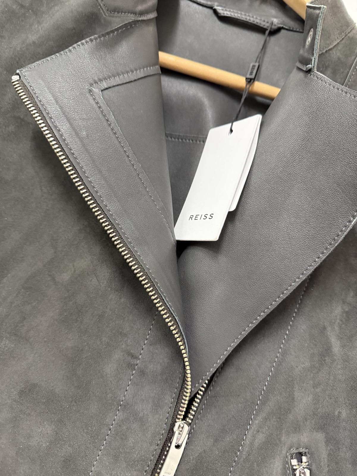 Reiss Reiss Grey Suede Leather Jacket UK Size 8 Size XS / US 0-2 / IT 36-38 - 3 Thumbnail