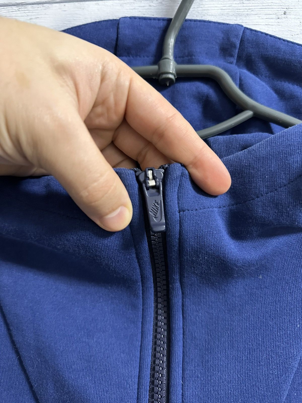Nike Rare Vintage Zip Hoodie Nike Nylon Hood Swoosh Drill. Size US M / EU 48-50 / 2 - 5 Thumbnail