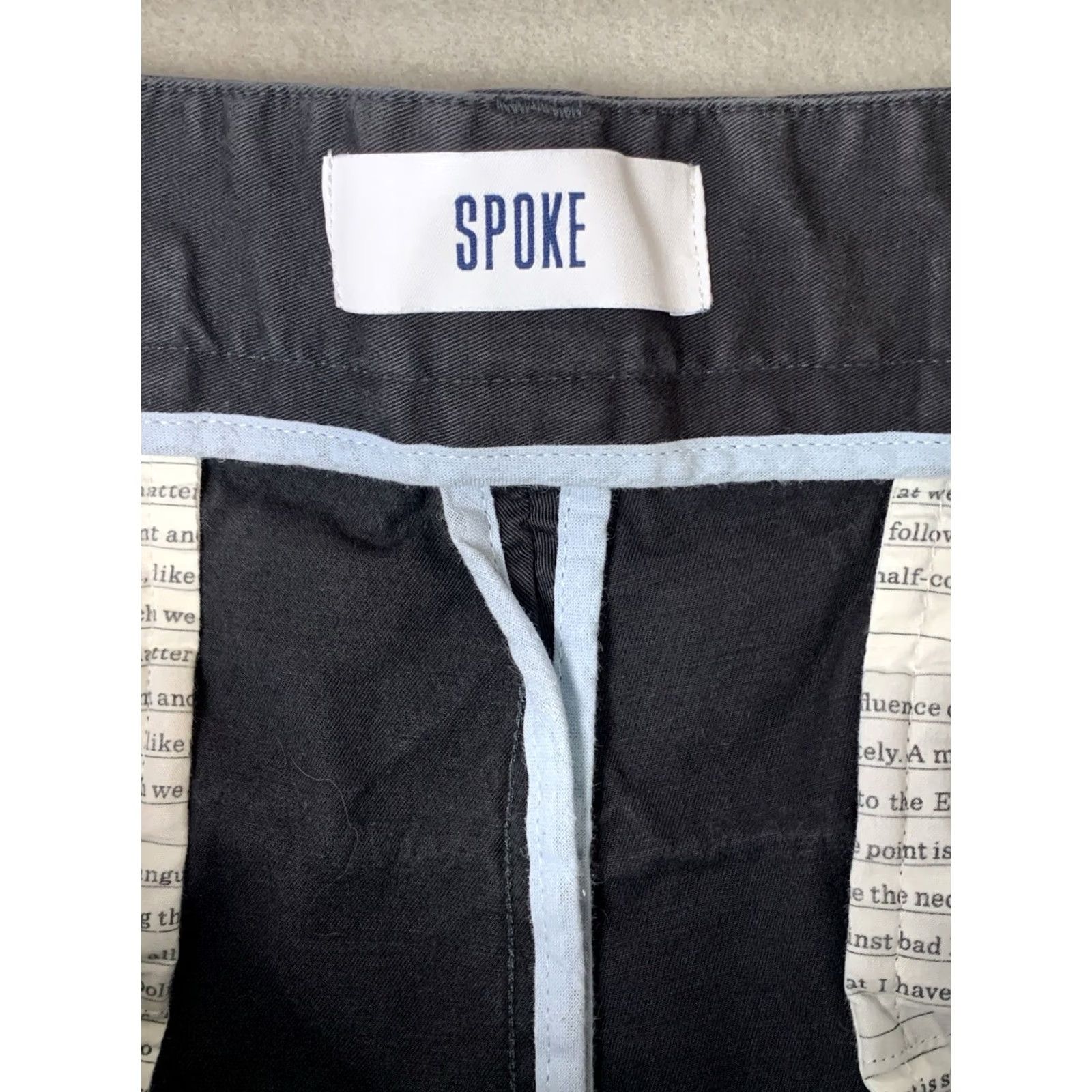 Vintage Spoke SHARPS Trousers Mens W36 L30 Black Cotton Twill Slim Regular Chino. Size US 36 / EU 52 - 3 Thumbnail