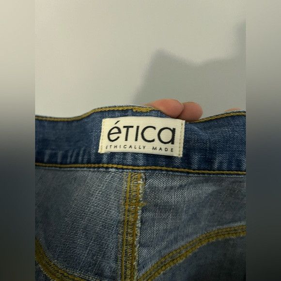 ETICA ETICA Stanton Relaxed Wide Leg Denim Jeans Size 29 x 29 NWT Size 29" - 7 Thumbnail