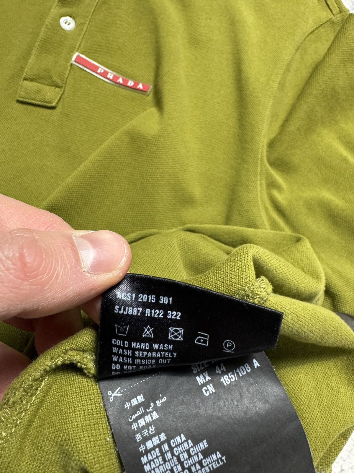 Prada Prada Red Tab Green Luxury Polo Shirt Size US XXL / EU 58 / 5 - 9 Thumbnail