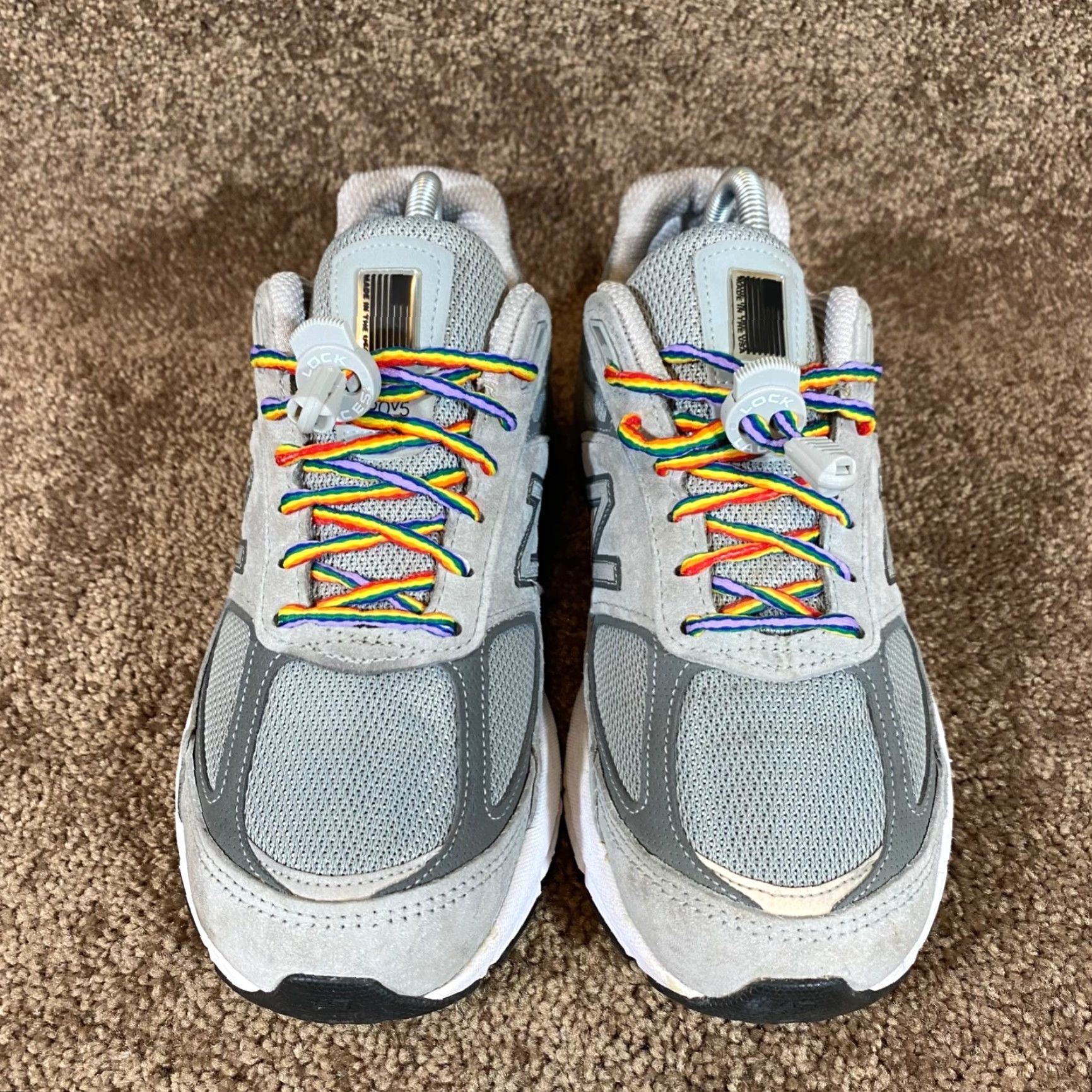 New Balance New Balance 990v5 Womens 9 D Wide Castle Gray White Running W990GL5 Made in USA Size US 9 / IT 39 - 4 Thumbnail