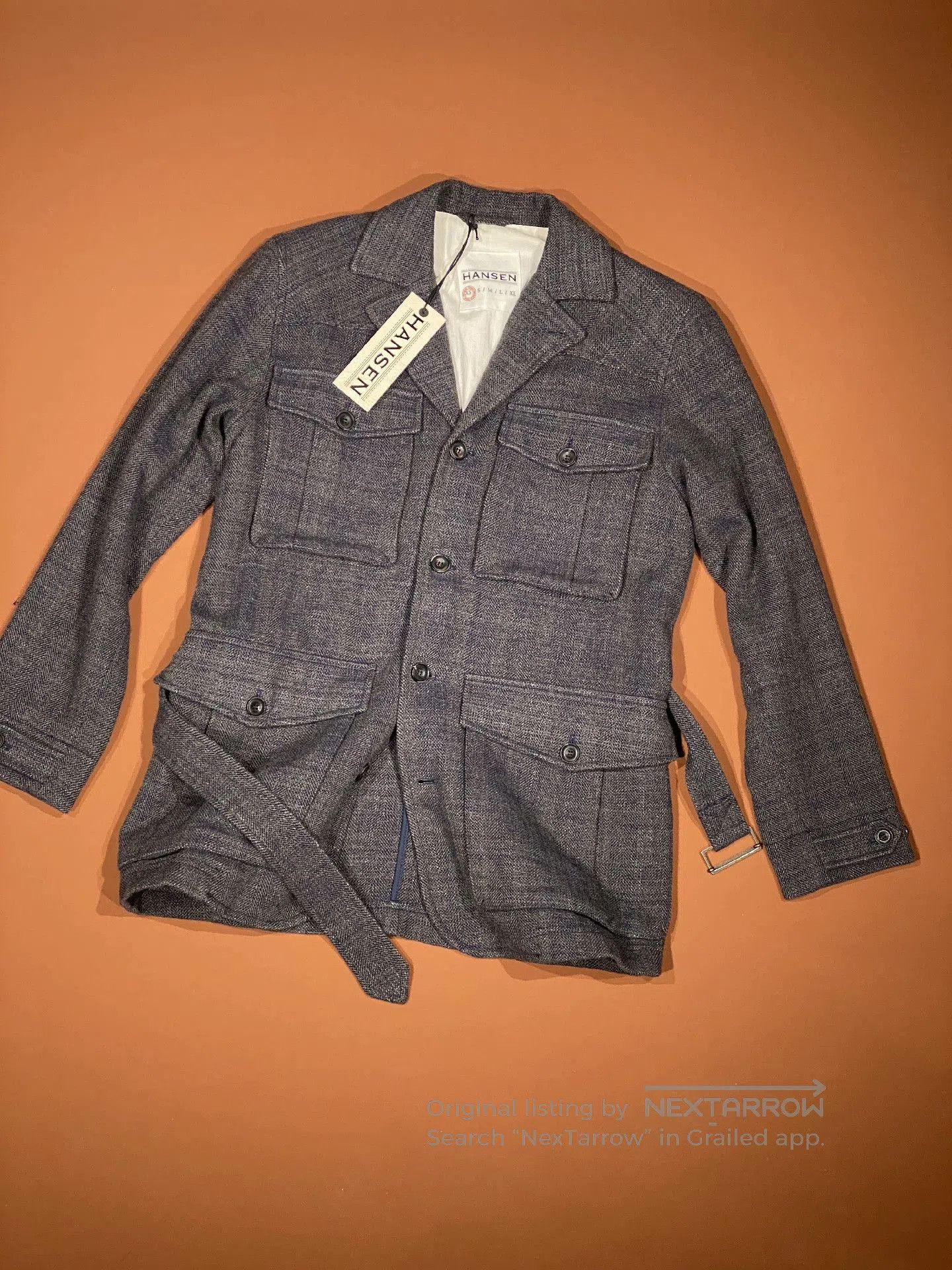 HANSEN Garments HANSEN Gray Wave Pattern Hunting Jacket. Size US M / EU 48-50 / 2 - 1 Thumbnail