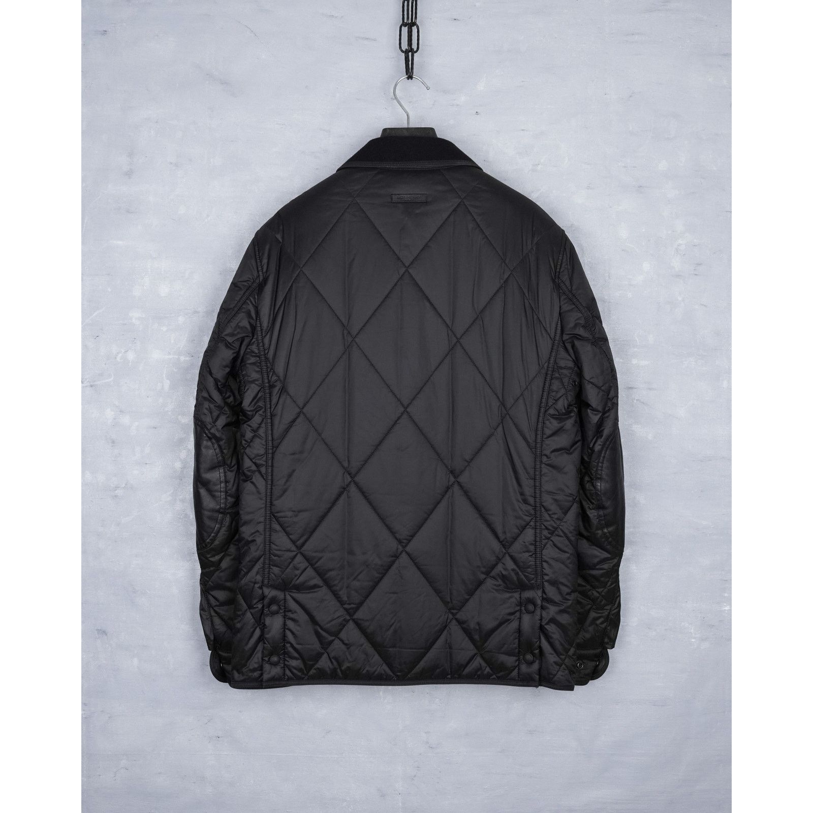Burberry Burberry brit black quilted lamb leather wool vintage jacket Size US M / EU 48-50 / 2 - 2 Thumbnail