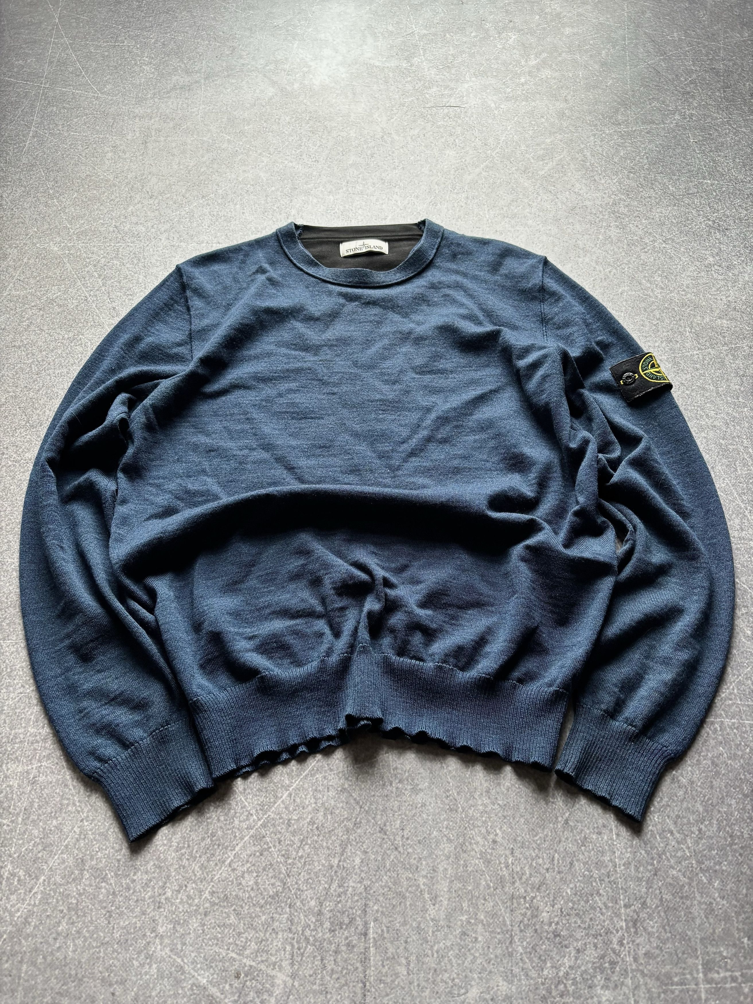Stone Island Vintage Stone Island Pullover Wool Sweater Mens Authentic Size US XL / EU 56 / 4 - 2 Thumbnail