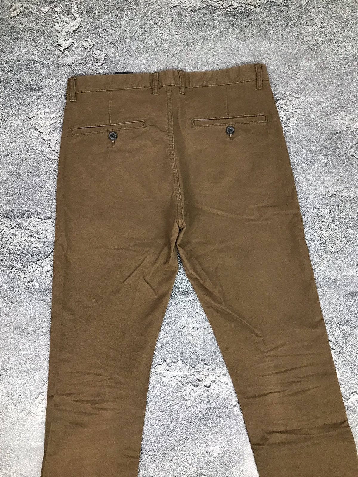 H&M H&M Skinny Fit Brown Basic Classic Cotton Chino Pants Size US 30 / EU 46 - 4 Thumbnail