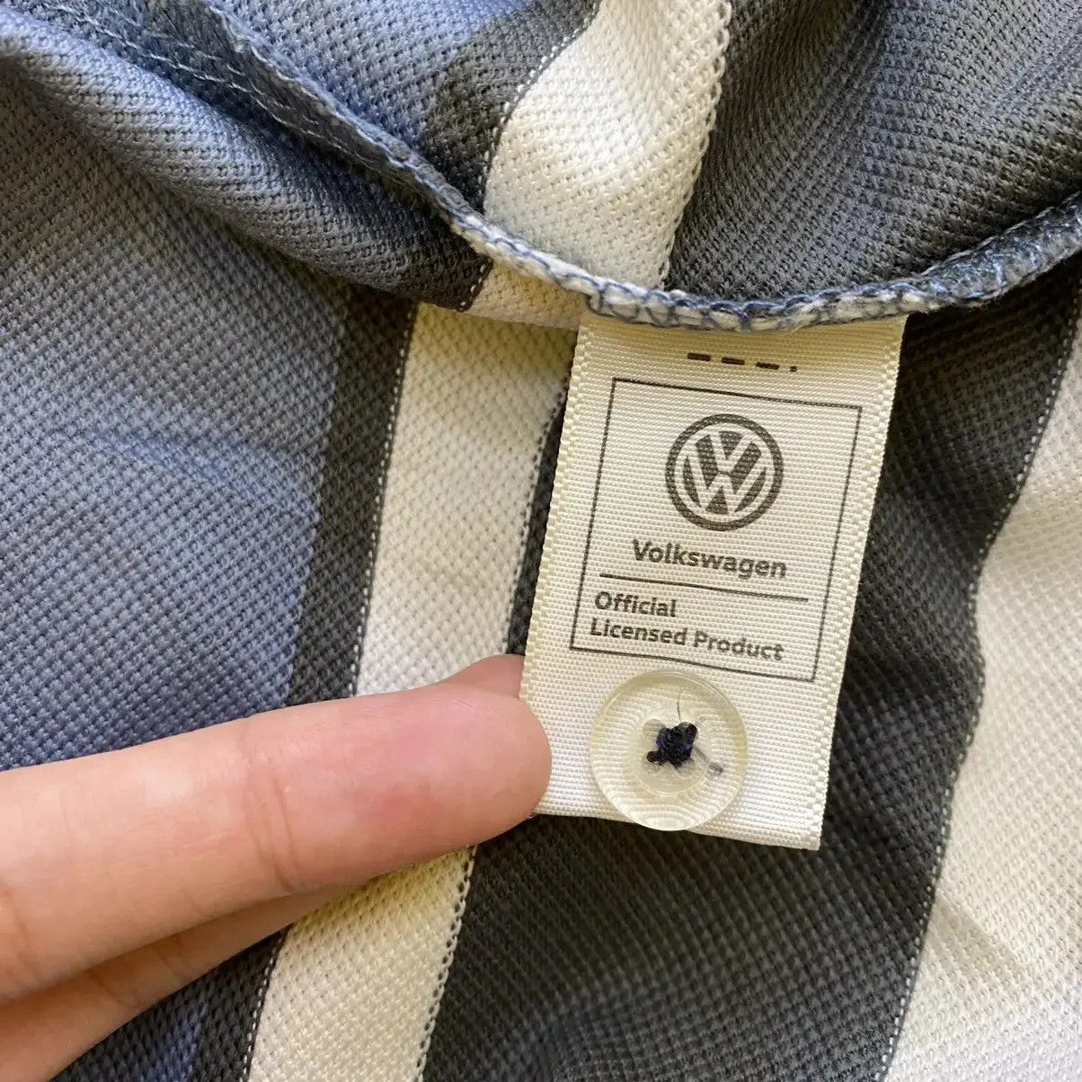 Vintage Vintage VOLKSWAGEN MOTORSPORT Striped Polo Tee Shirt Top Size US L / EU 52-54 / 3 - 5 Thumbnail
