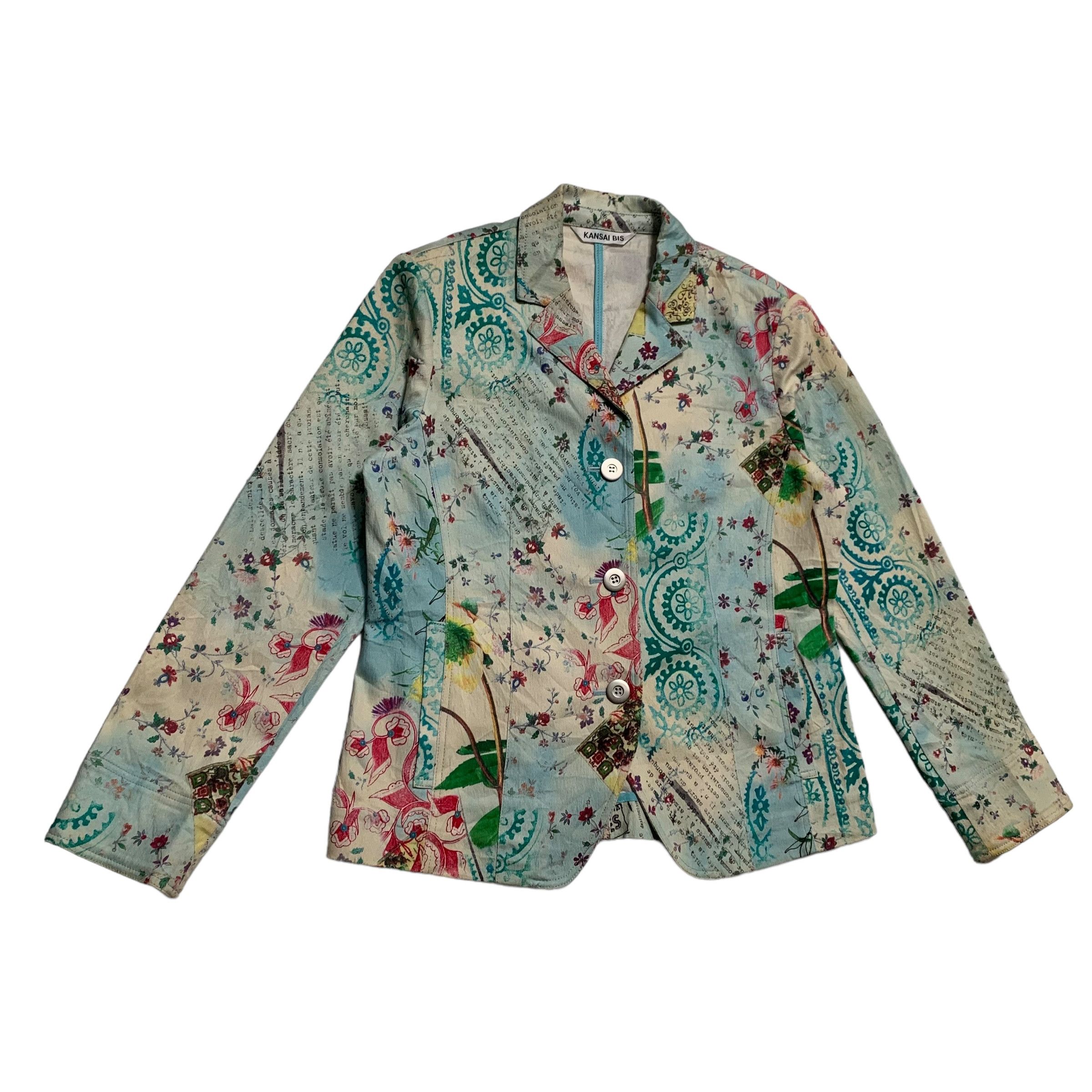 Kansai Yamamoto Kansai Bis Flower Design Multicolor Jacket Size M / US 6-8 / IT 42-44 - 2 Thumbnail