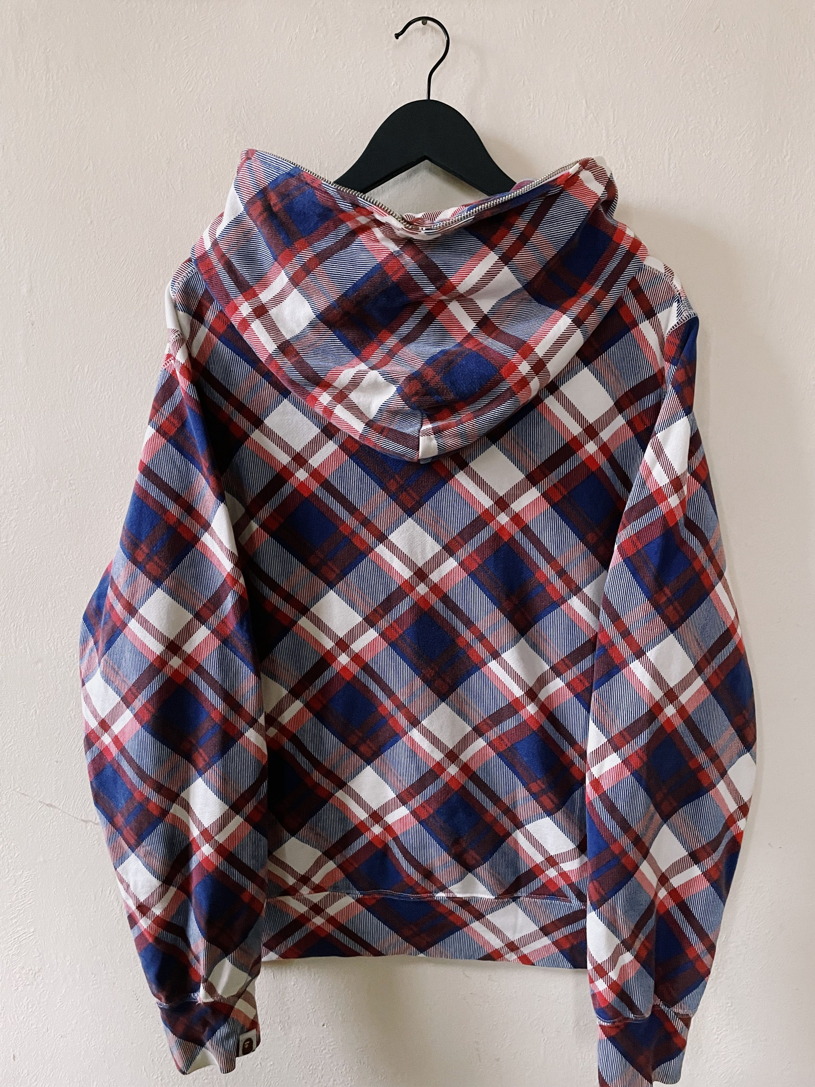 Bape Bape Check Full Zip Hoodie Size US XL / EU 56 / 4 - 2 Thumbnail